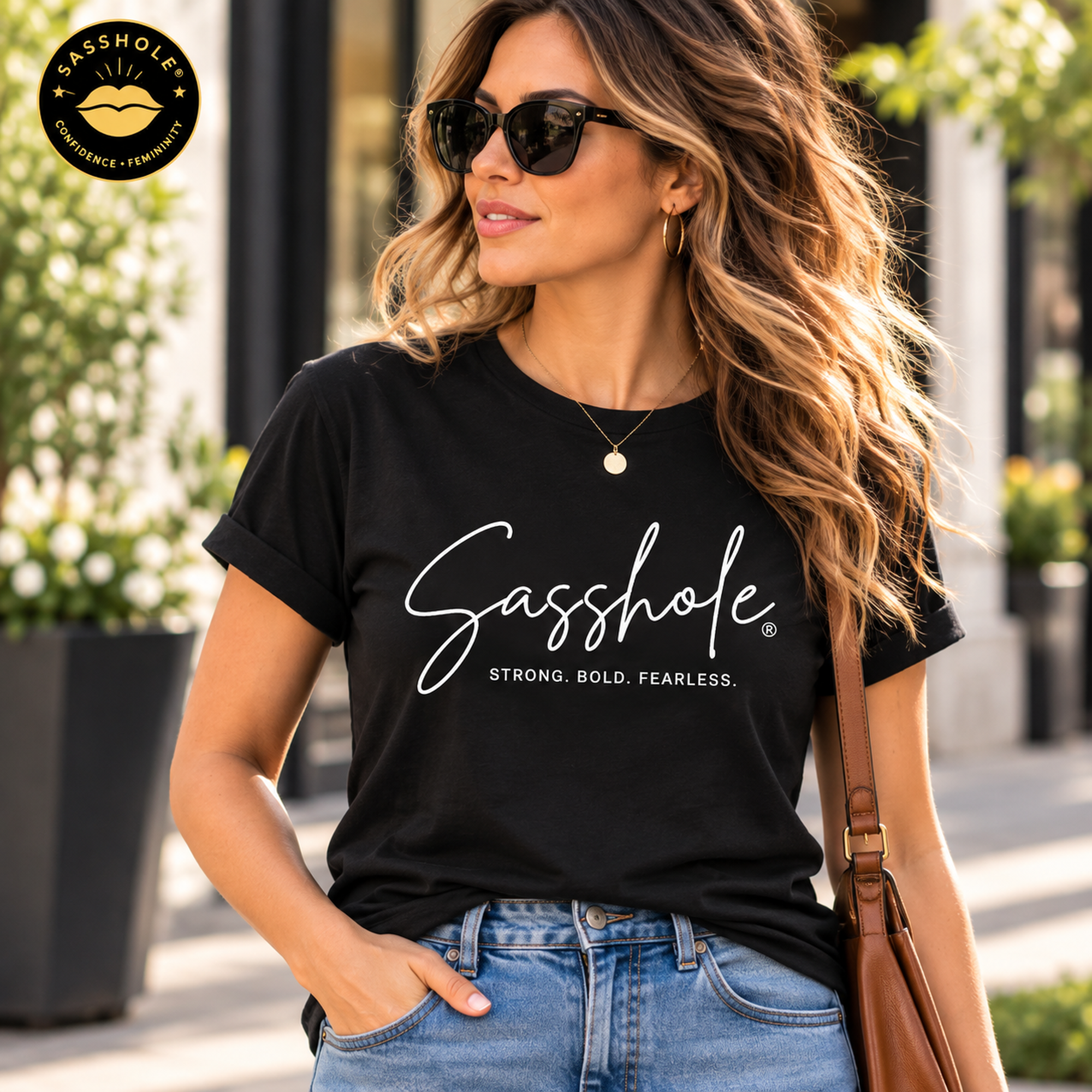 Strong. Bold. Fearless. — Women’s Graphic Tee | Sasshole®