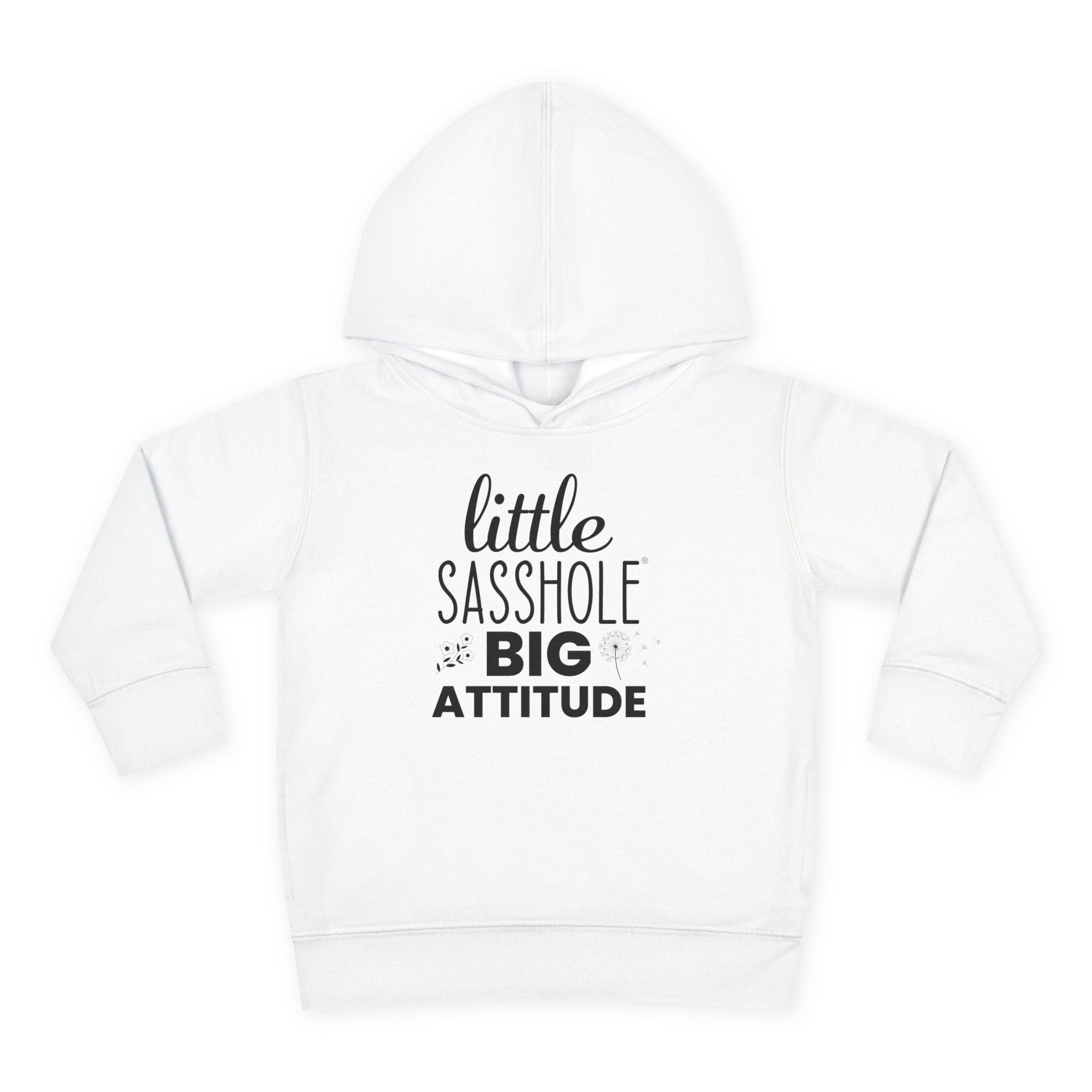 Image of White toddler hoodie displays 