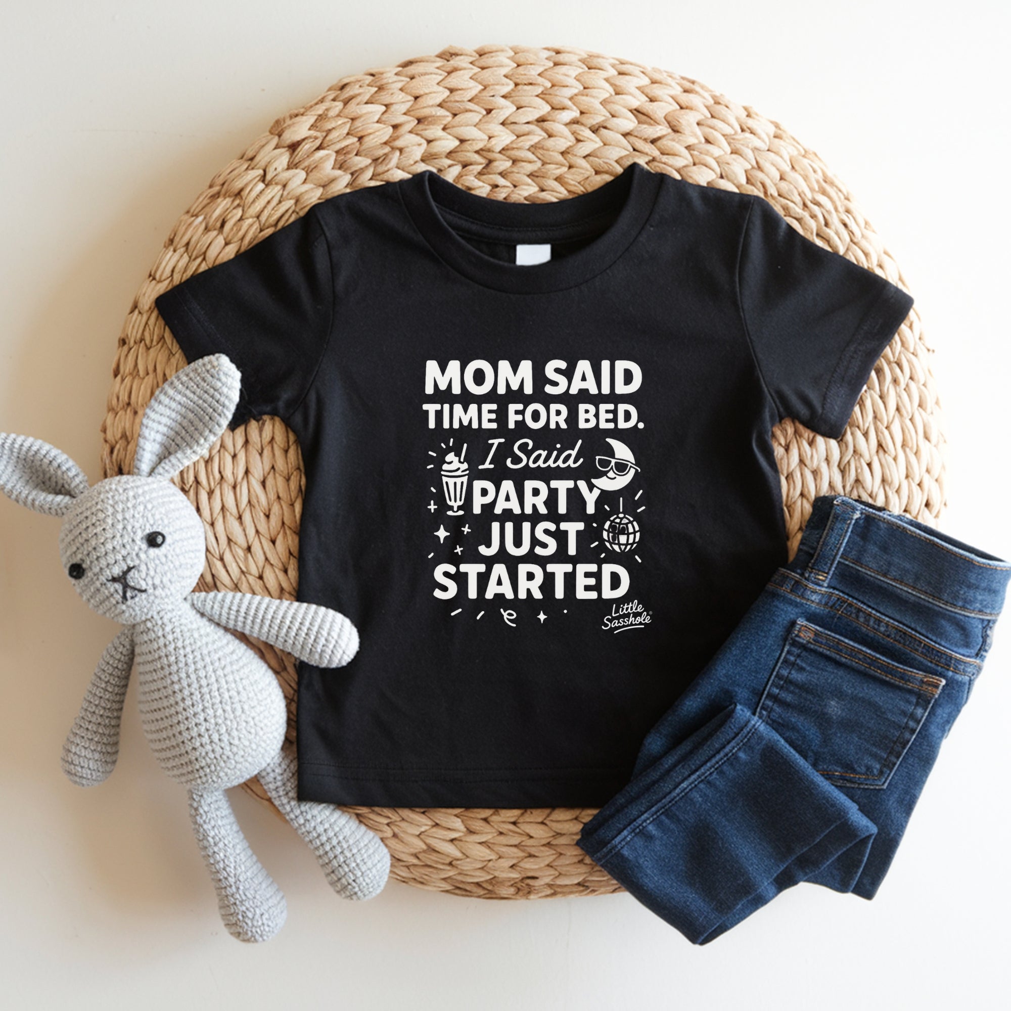 Image of Funny Toddler Shirt – “Mom Said Bedtime, I Said Party” by Little Sasshole