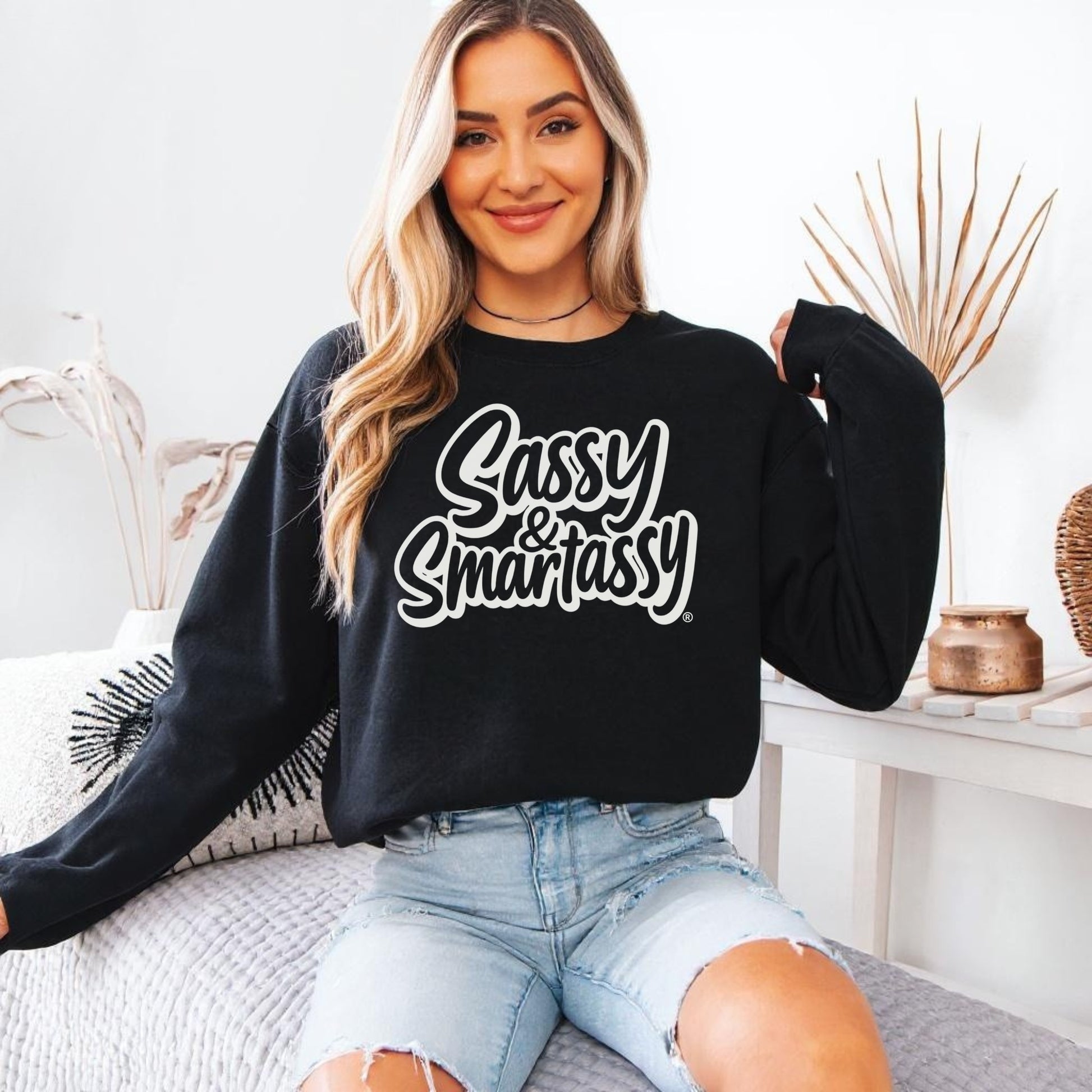 Sassy & Smartassy® Women’s Classic Fit Sweatshirt – Bold, Comfy & Effortlessly Sassy