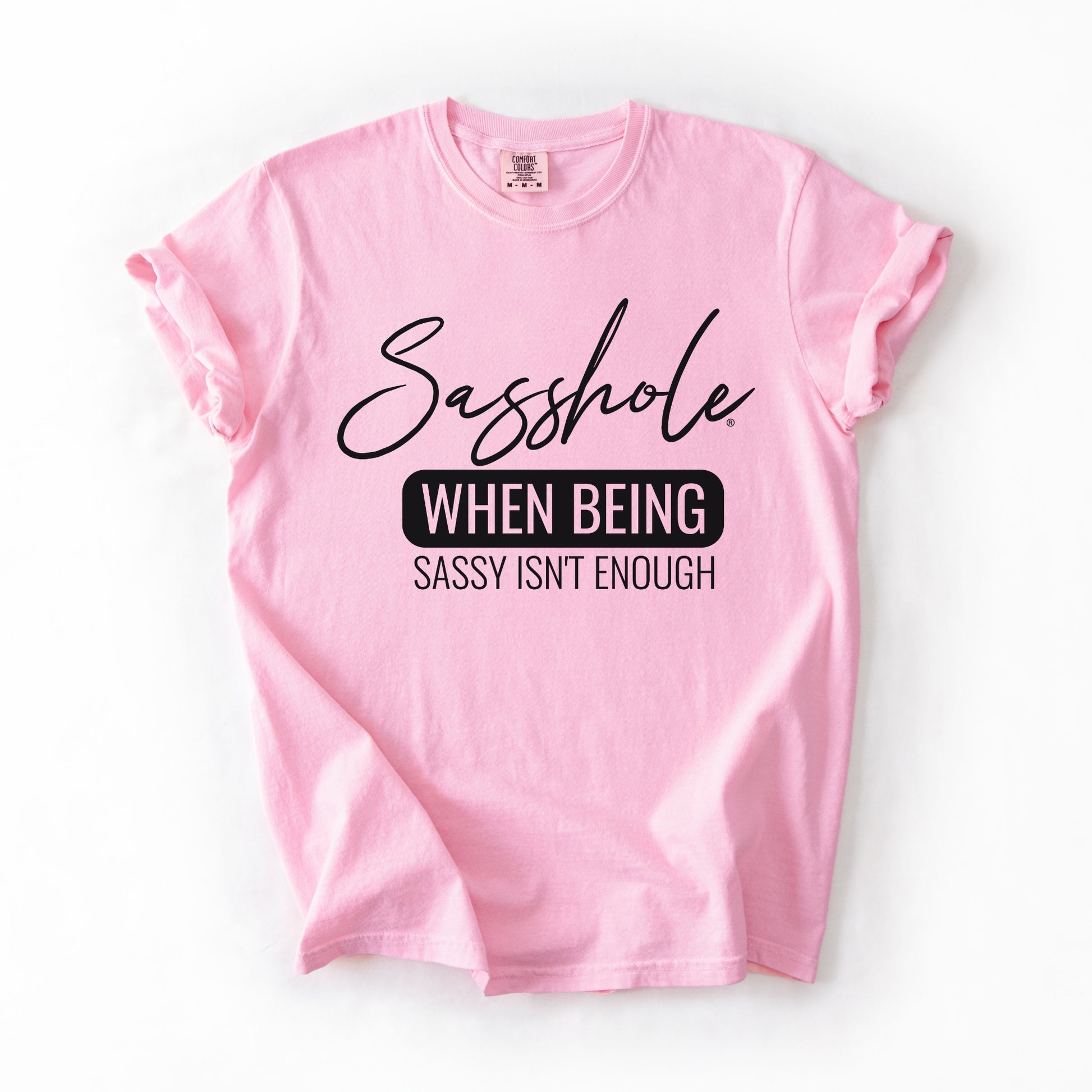 Sasshole “When Being Sassy Isn’t Enough” Comfort Colors® Tee – Bold Graphic T-Shirt