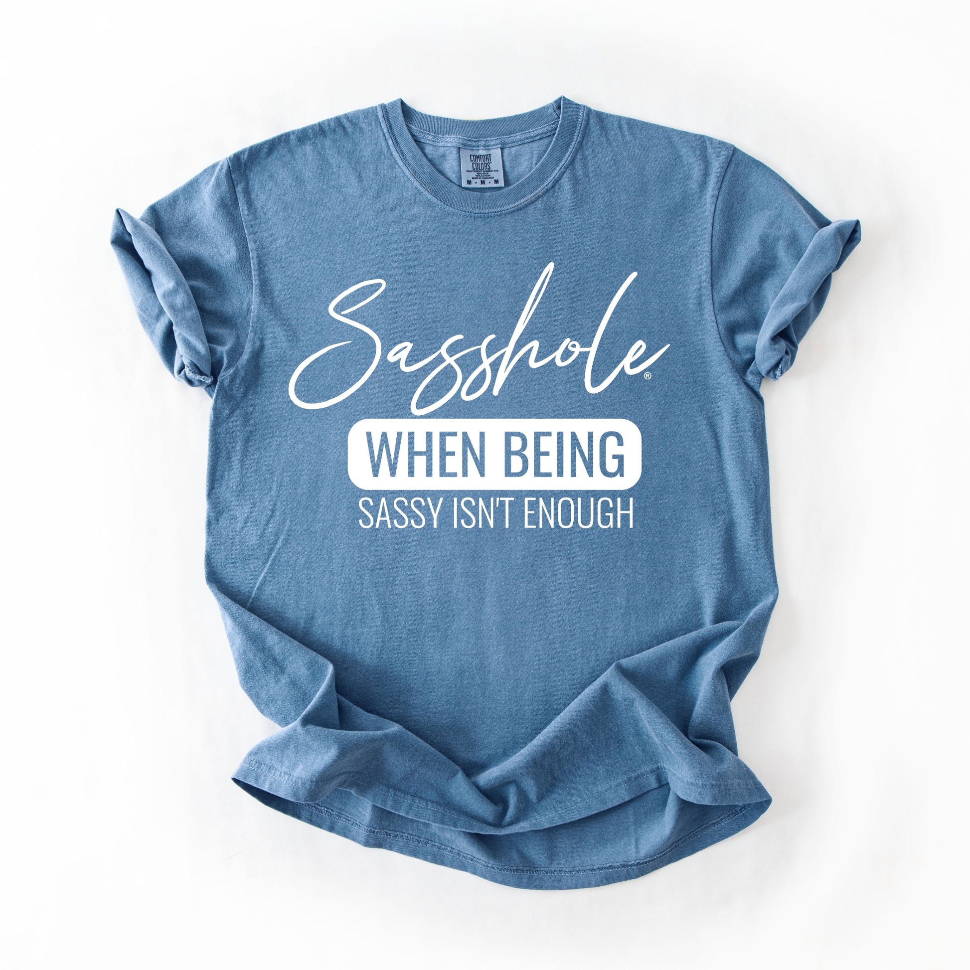 Sasshole “When Being Sassy Isn’t Enough” Comfort Colors® Tee – Bold Graphic T-Shirt