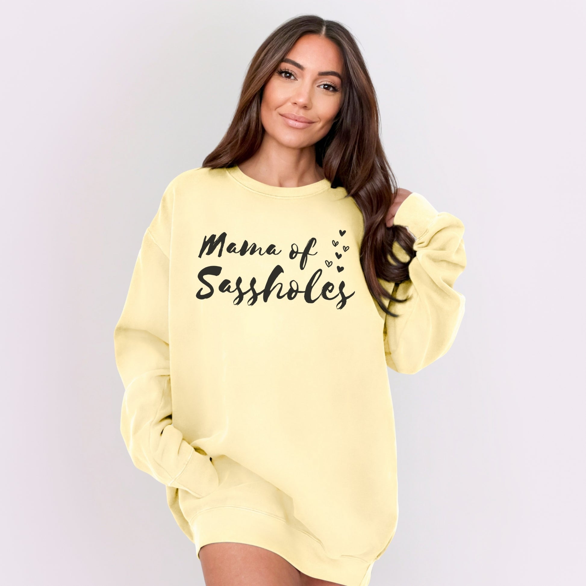 Mama of Sassholes Comfort Colors® Sweatshirt – Funny Mom Pullover for Sassy Women