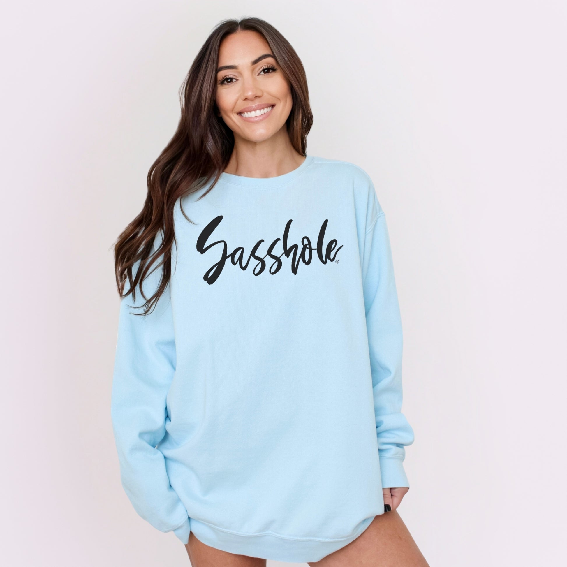 Sasshole Women’s Relaxed Fit Comfort Colors® Sweatshirt – Funny Graphic Pullover