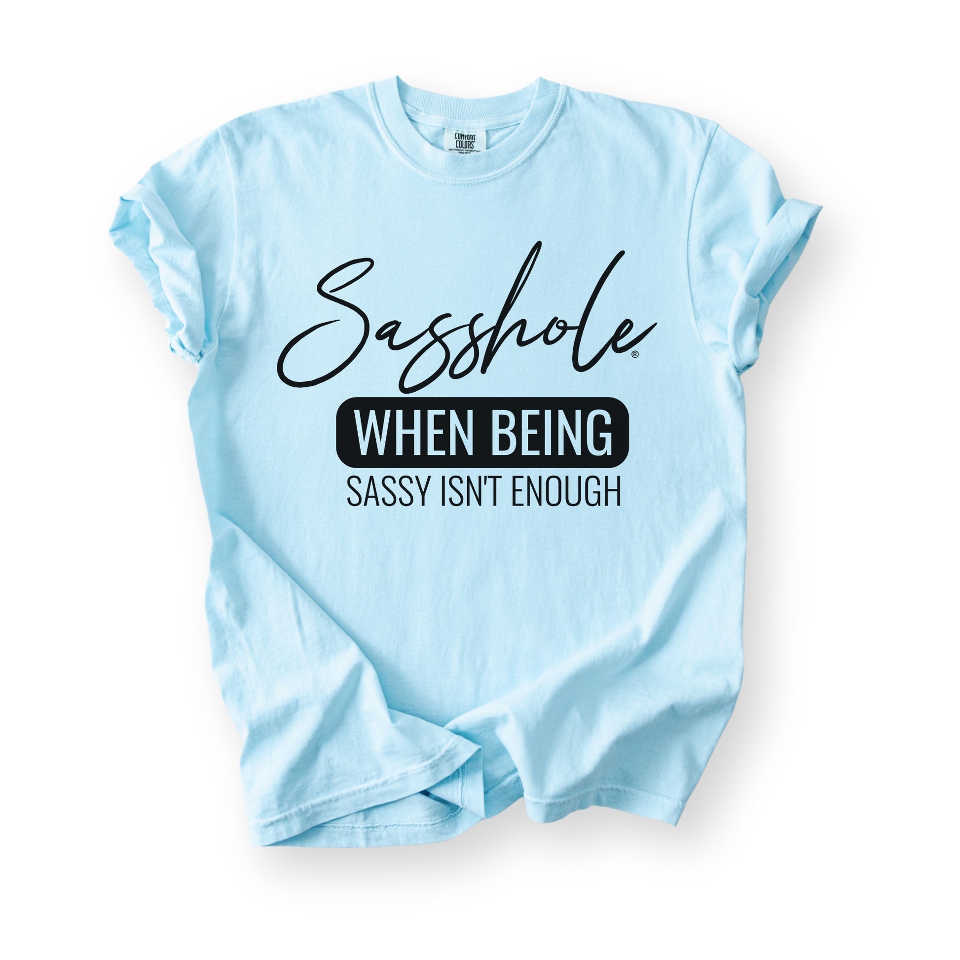 Sasshole “When Being Sassy Isn’t Enough” Comfort Colors® Tee – Bold Graphic T-Shirt