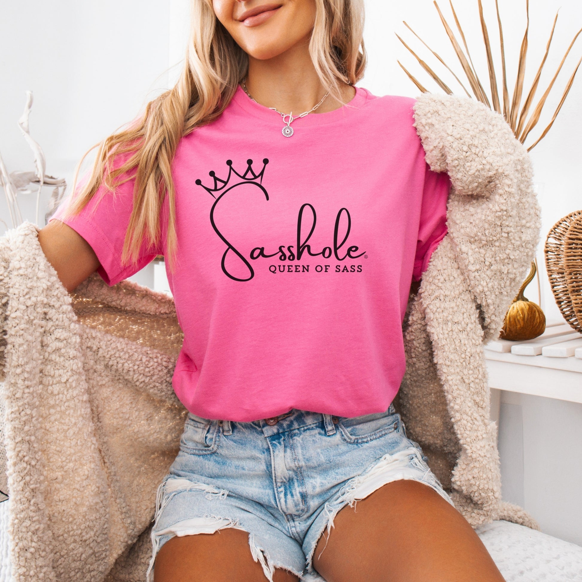 Sasshole Queen of Sass Women’s Tee – Bold, Stylish, and Unapologetically You