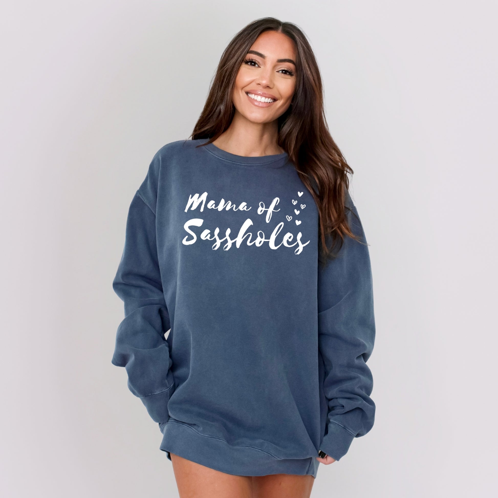 Mama of Sassholes Comfort Colors® Sweatshirt – Funny Mom Pullover for Sassy Women