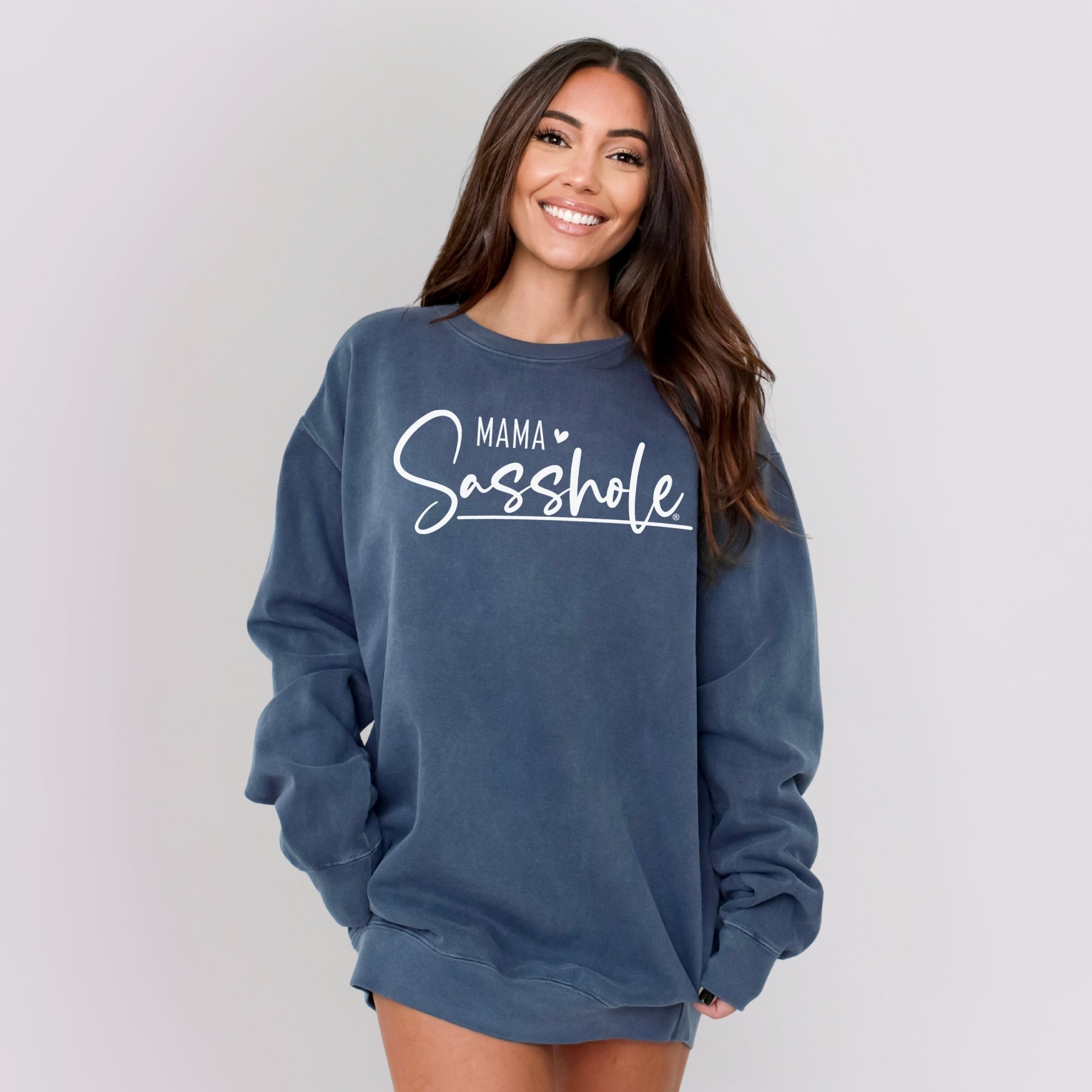 Image of Sasshole Mama Sweatshirt – Funny Women’s Comfort Colors® Pullover