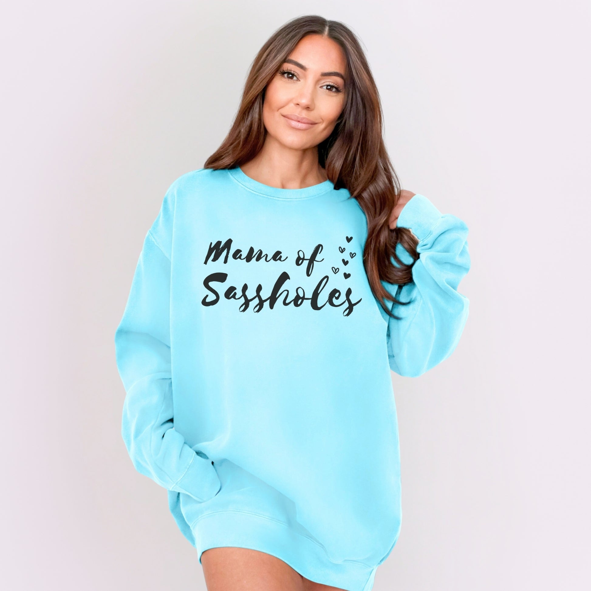 Mama of Sassholes Comfort Colors® Sweatshirt – Funny Mom Pullover for Sassy Women