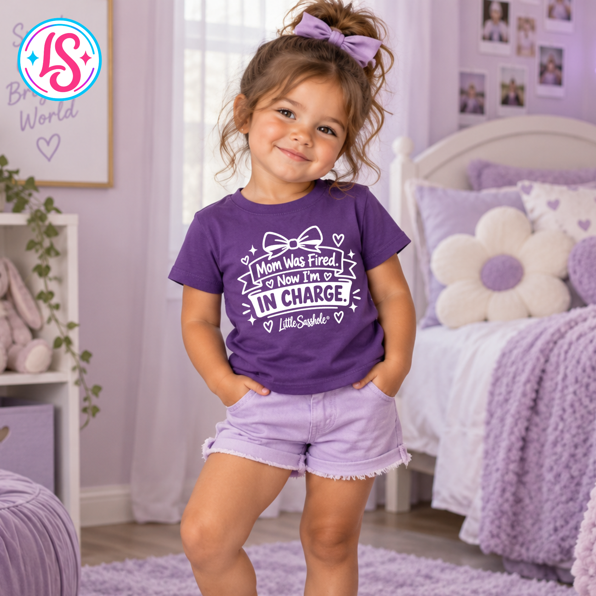Image of Mom Was Fired. Now I'm in Charge. — Toddler Graphic Tee | Little Sasshole®