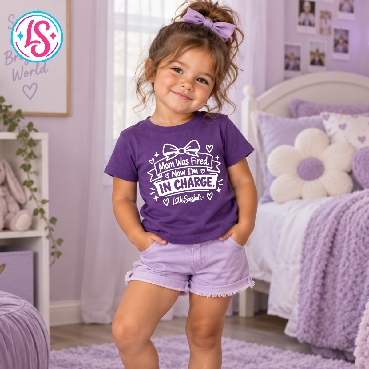 Mom Was Fired. Now I'm in Charge. — Toddler Graphic Tee | Little Sasshole®