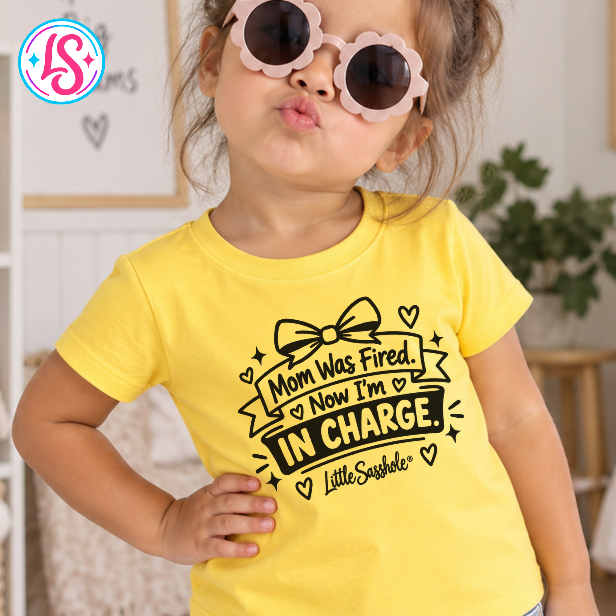 Image of Mom Was Fired. Now I'm in Charge. — Toddler Graphic Tee | Little Sasshole®