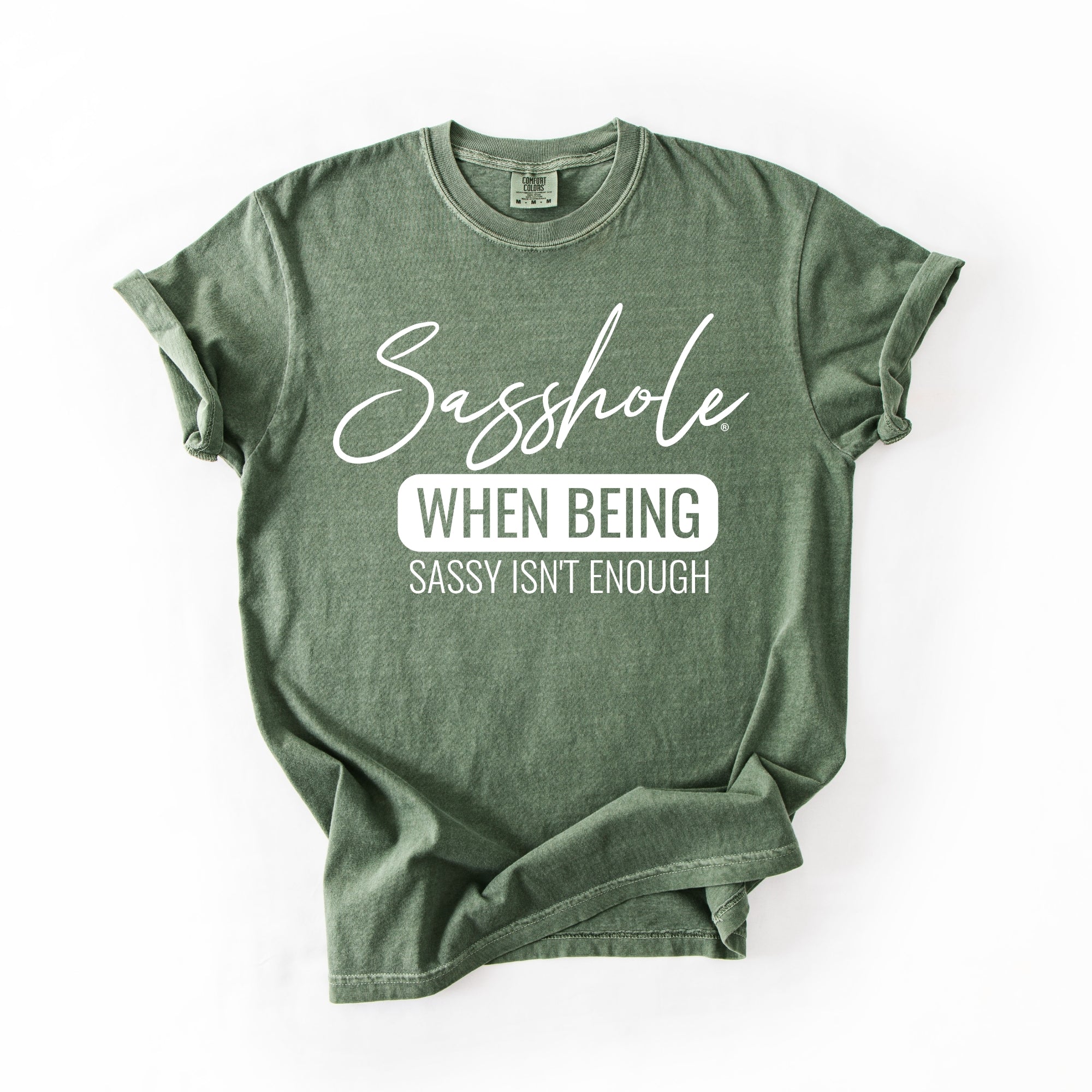 Image of Sasshole “When Being Sassy Isn’t Enough” Comfort Colors® Tee – Bold Graphic T-Shirt