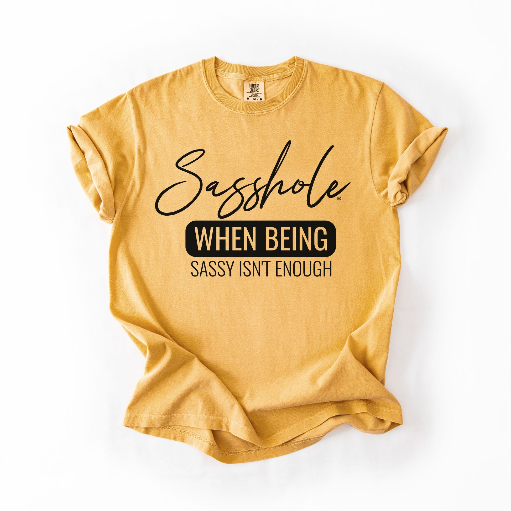 Sasshole “When Being Sassy Isn’t Enough” Comfort Colors® Tee – Bold Graphic T-Shirt