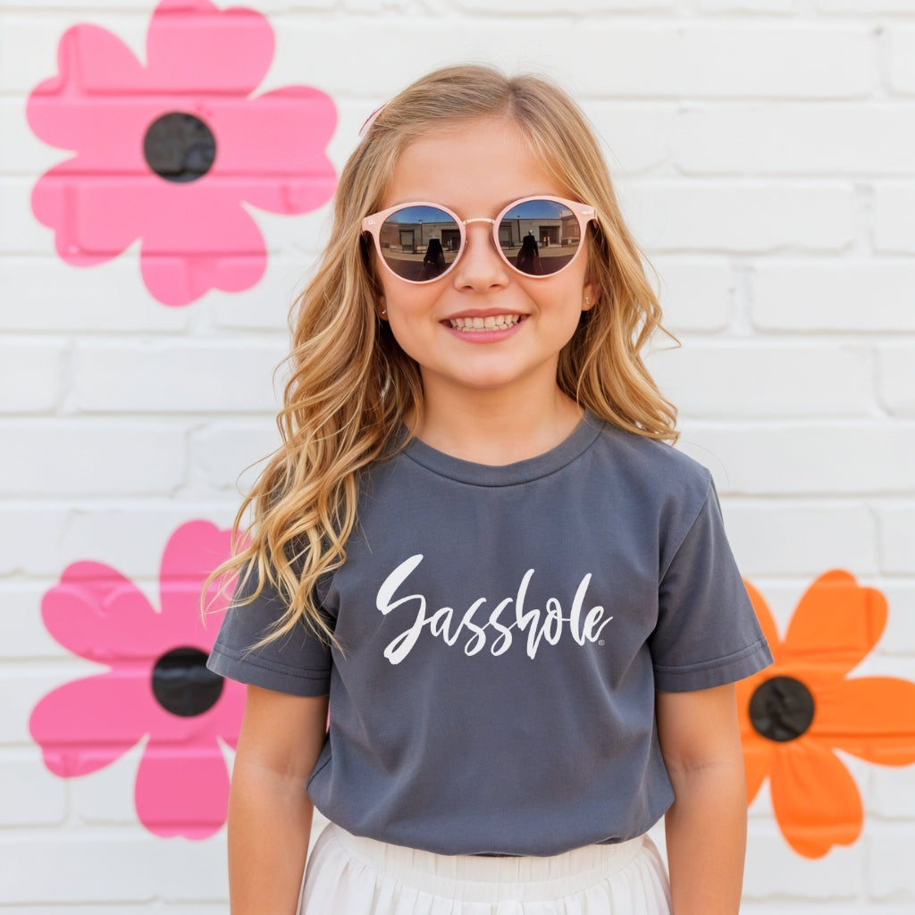 Image of Sasshole® Youth T-Shirt – Cute & Comfy Comfort Colors® Graphic Tee for Bold Kids
