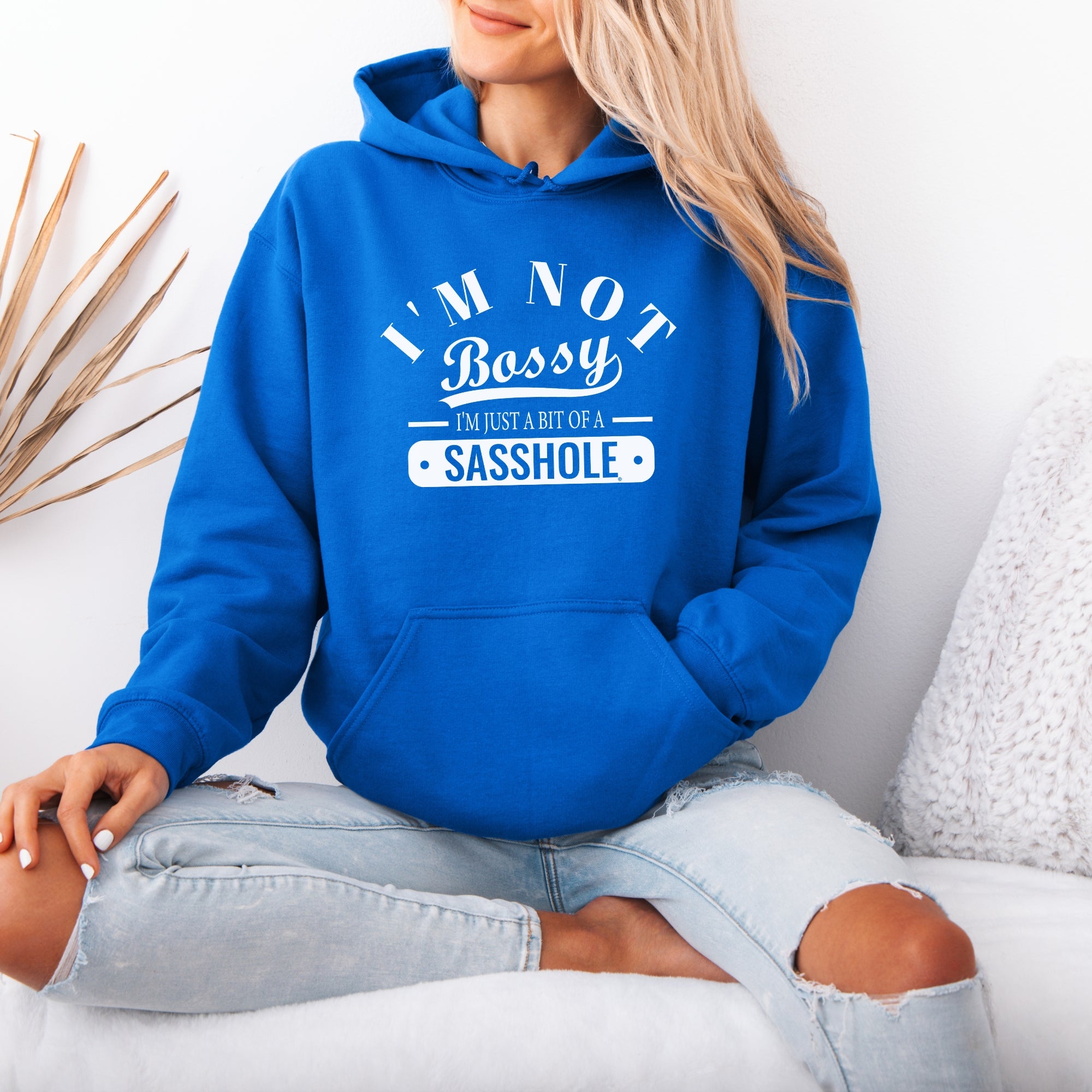 Image of Sasshole® Women’s Hoodie – “I’m Not Bossy” Funny Graphic Pullover