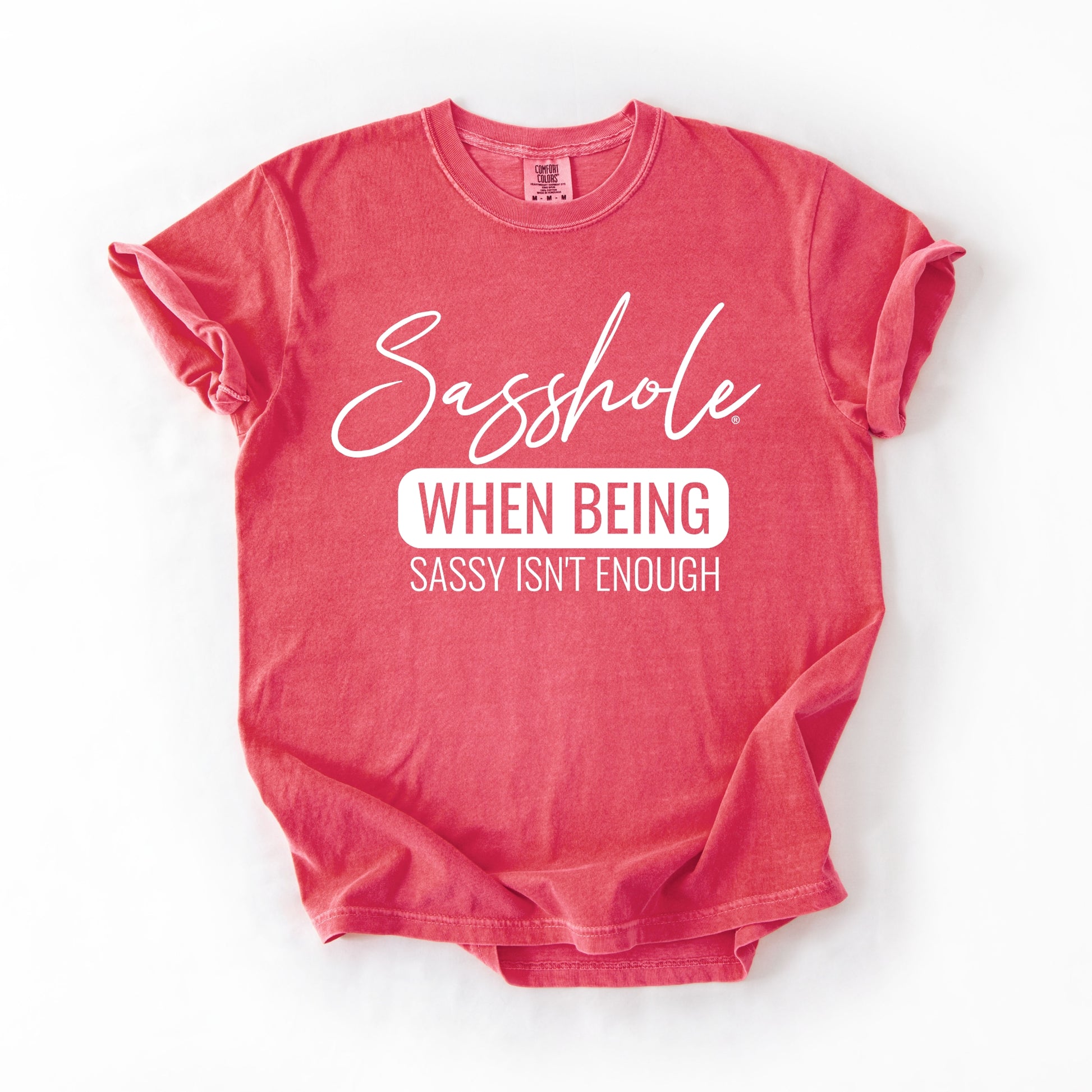 Sasshole “When Being Sassy Isn’t Enough” Comfort Colors® Tee – Bold Graphic T-Shirt