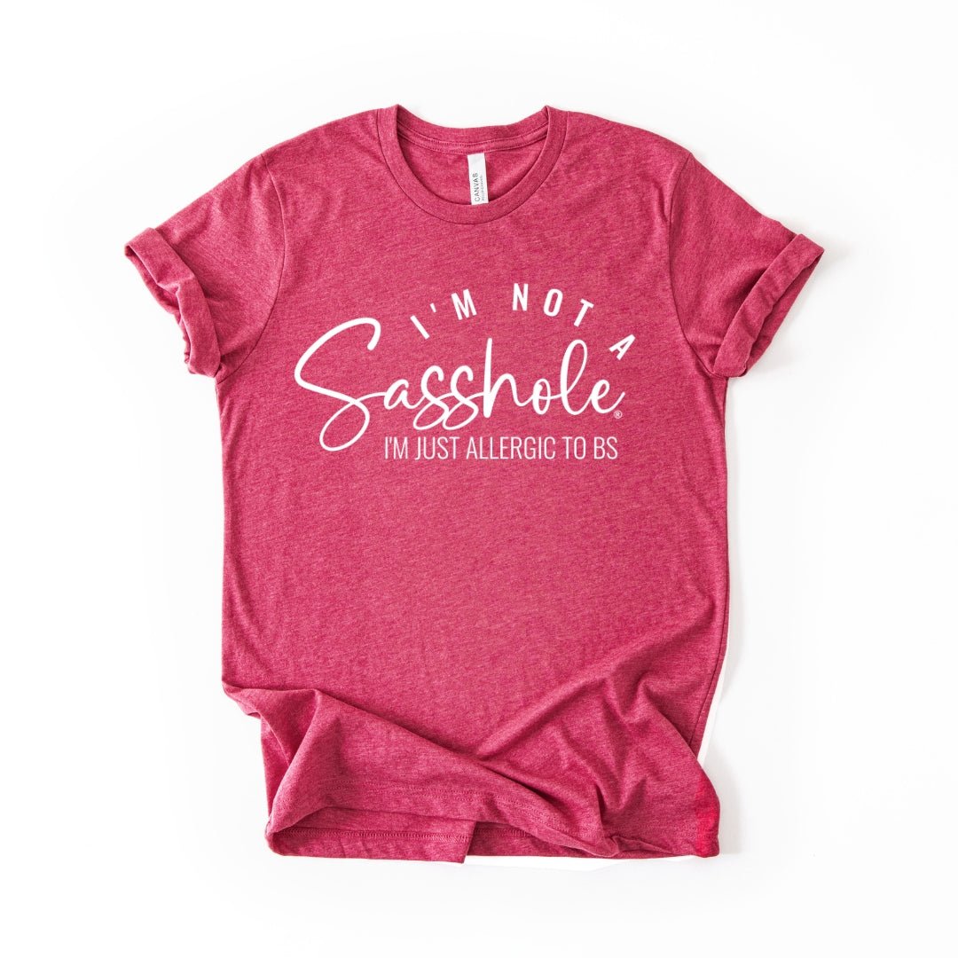 Image of Allergic to BS – Women’s T-Shirt | Funny Sarcastic Graphic Tee | Sasshole® - Funny Graphic Tee by Sasshole® Clothing