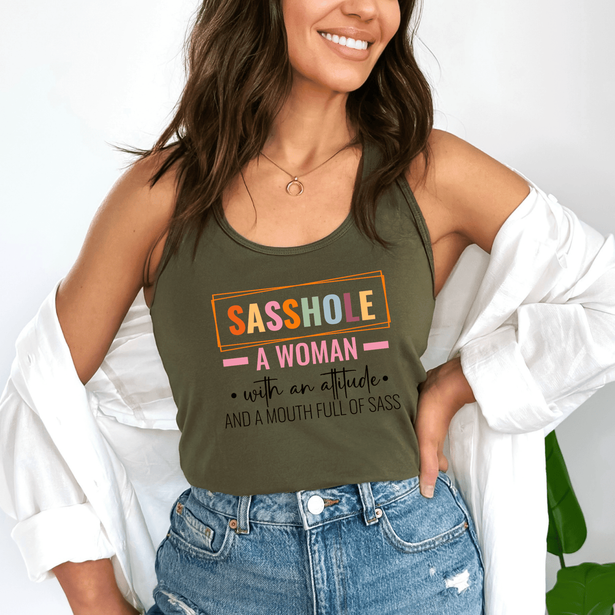 Allergic to BS – Women’s Tank Top | Funny Sarcastic Graphic Tee | Sasshole® - Funny Graphic Tee by Sasshole® Clothing