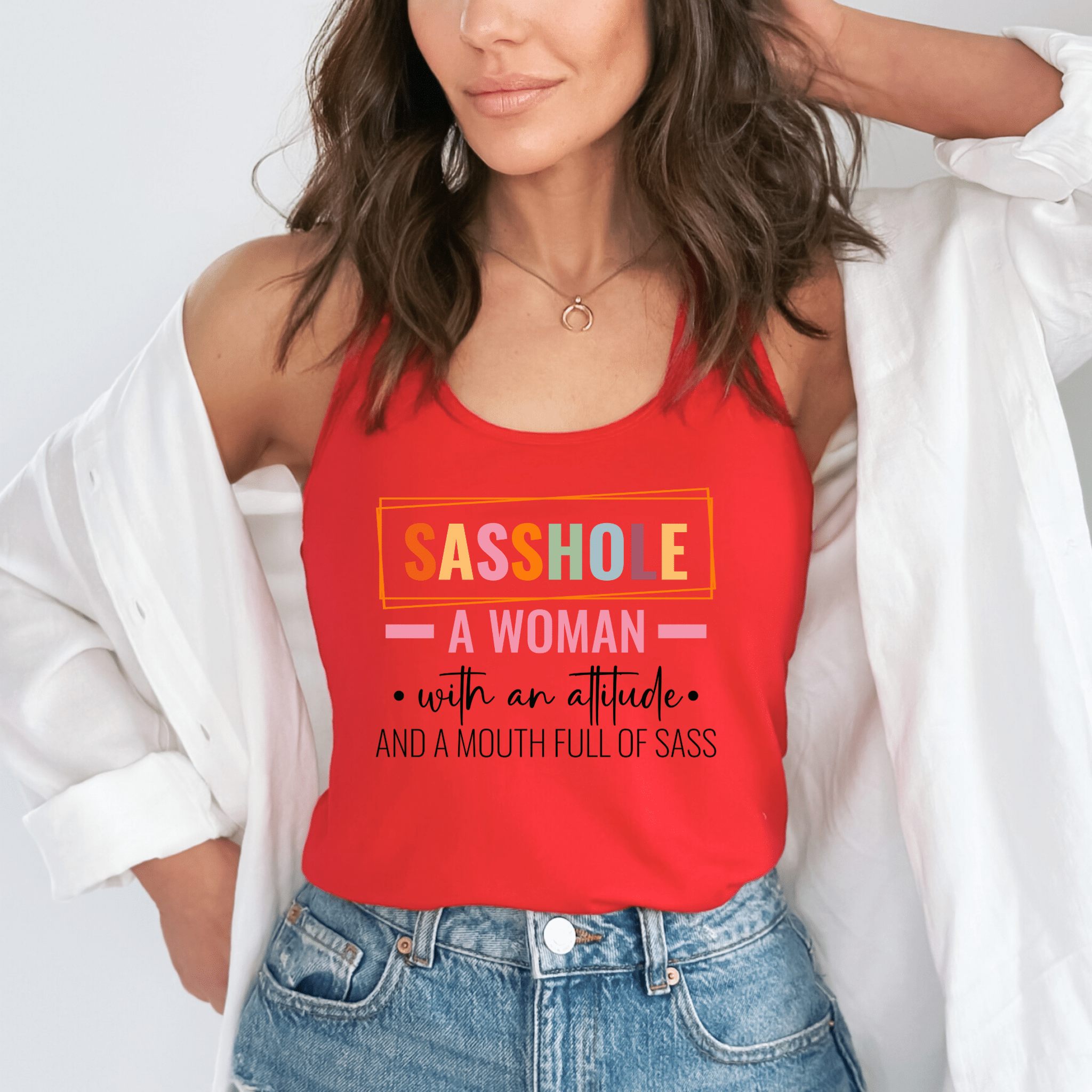 Allergic to BS – Women’s Tank Top | Funny Sarcastic Graphic Tee | Sasshole® - Funny Graphic Tee by Sasshole® Clothing