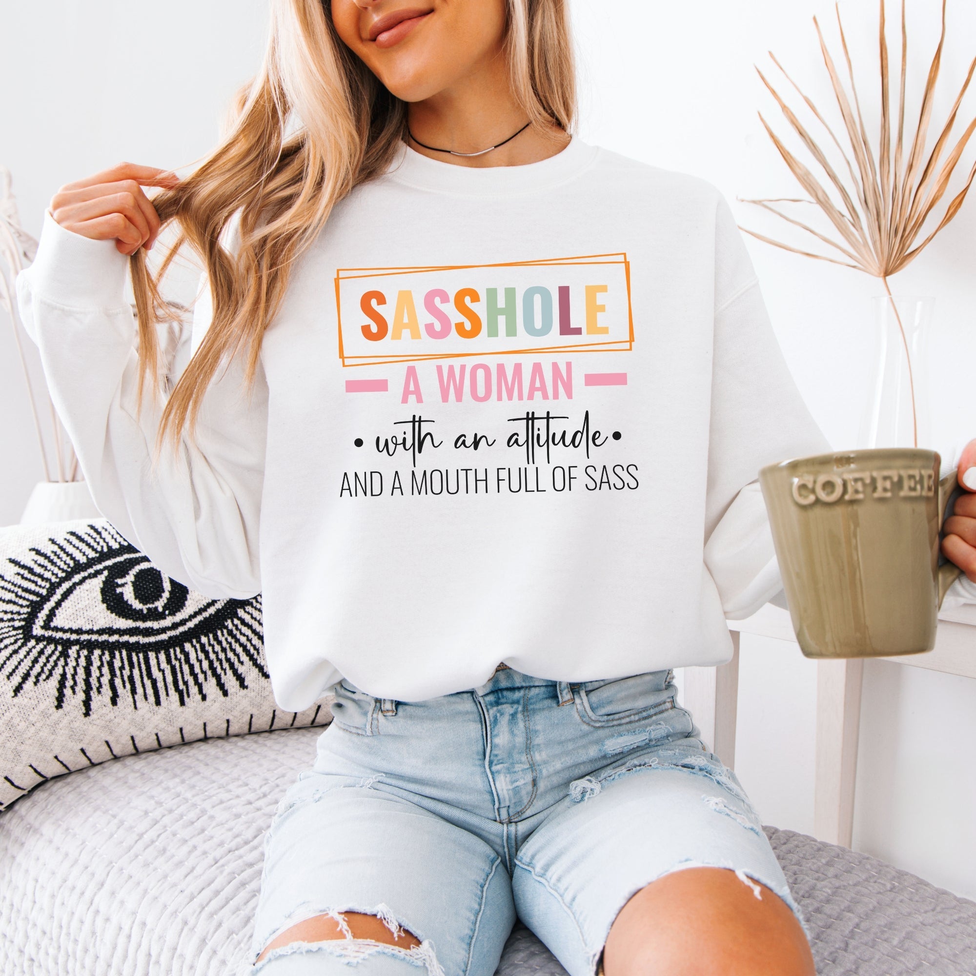 Image of Attitude & Sass – Women’s Sweatshirt | Bold Statement Shirt | Sasshole® - Funny Graphic Tee by Sasshole® Clothing