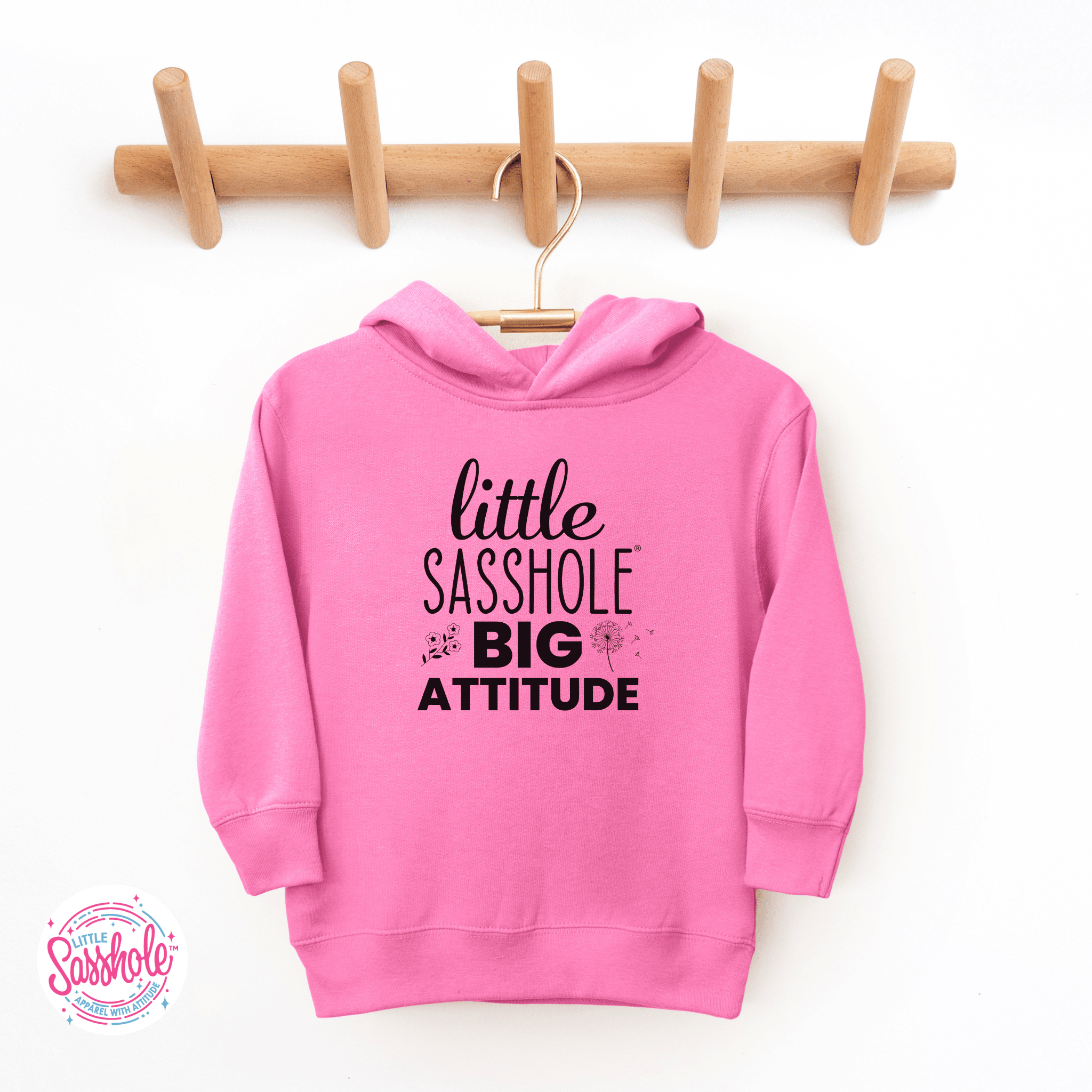 Image of Big Attitude – Toddler Hoodie | Bold Statement Shirt | Little Sasshole™ - Funny Graphic Tee by Sasshole® Clothing