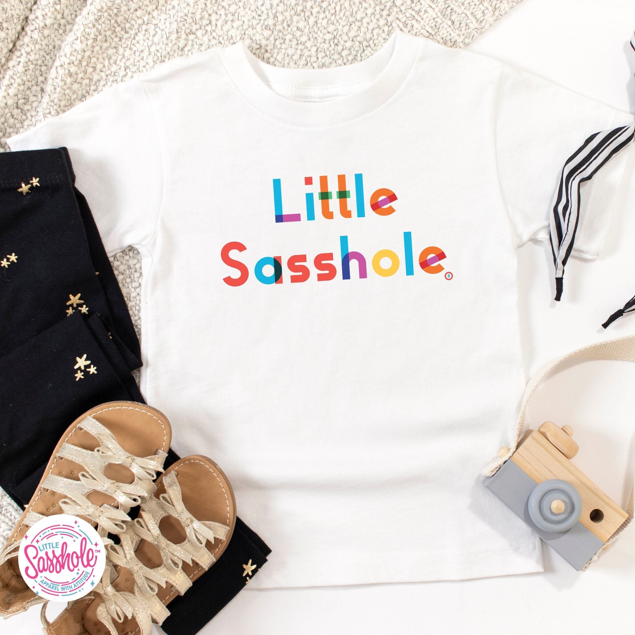 Bold and Bright: Little Sasshole™ Toddler T-Shirt - Funny Graphic Tee by Sasshole® Clothing