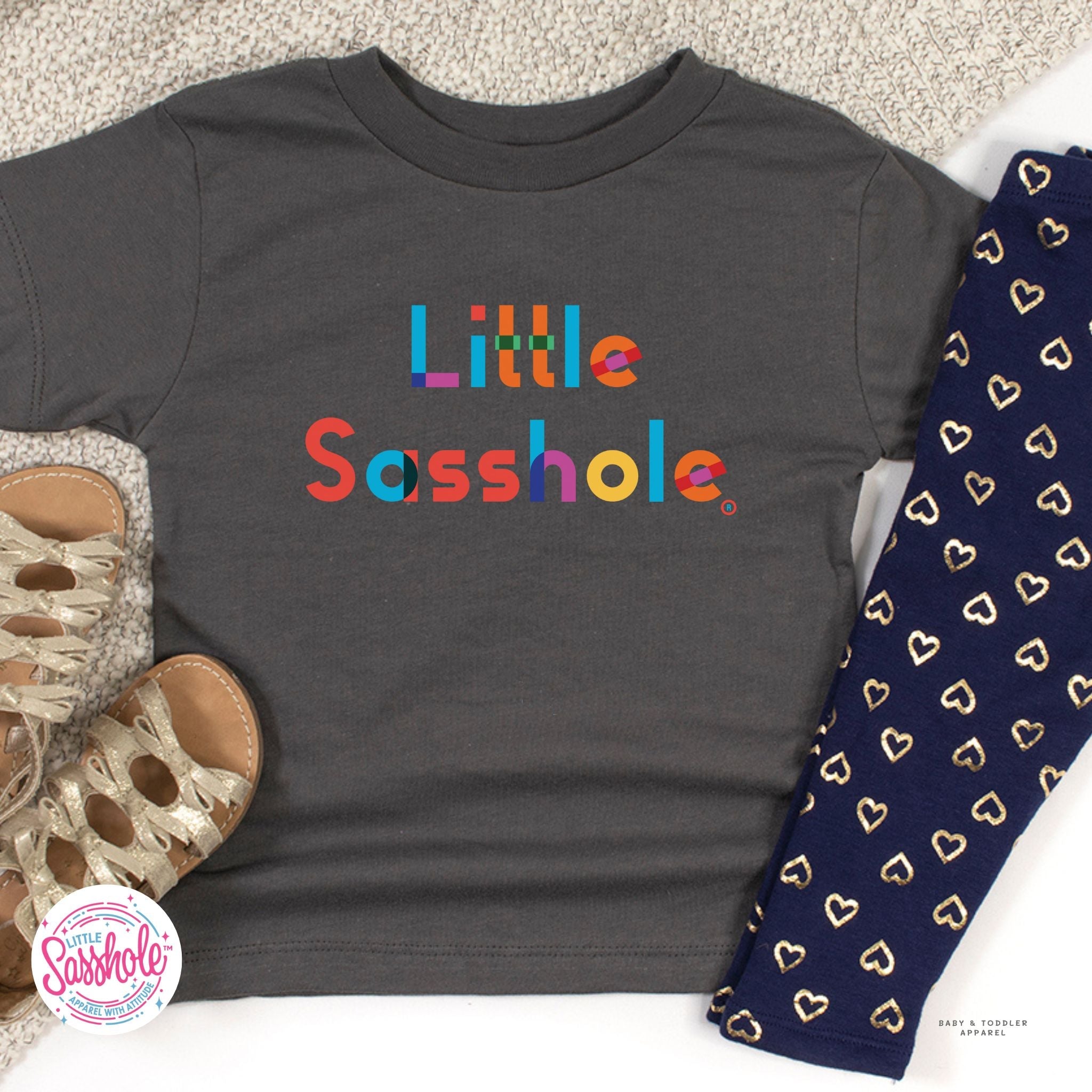 Bold and Bright: Little Sasshole™ Toddler T-Shirt - Funny Graphic Tee by Sasshole® Clothing