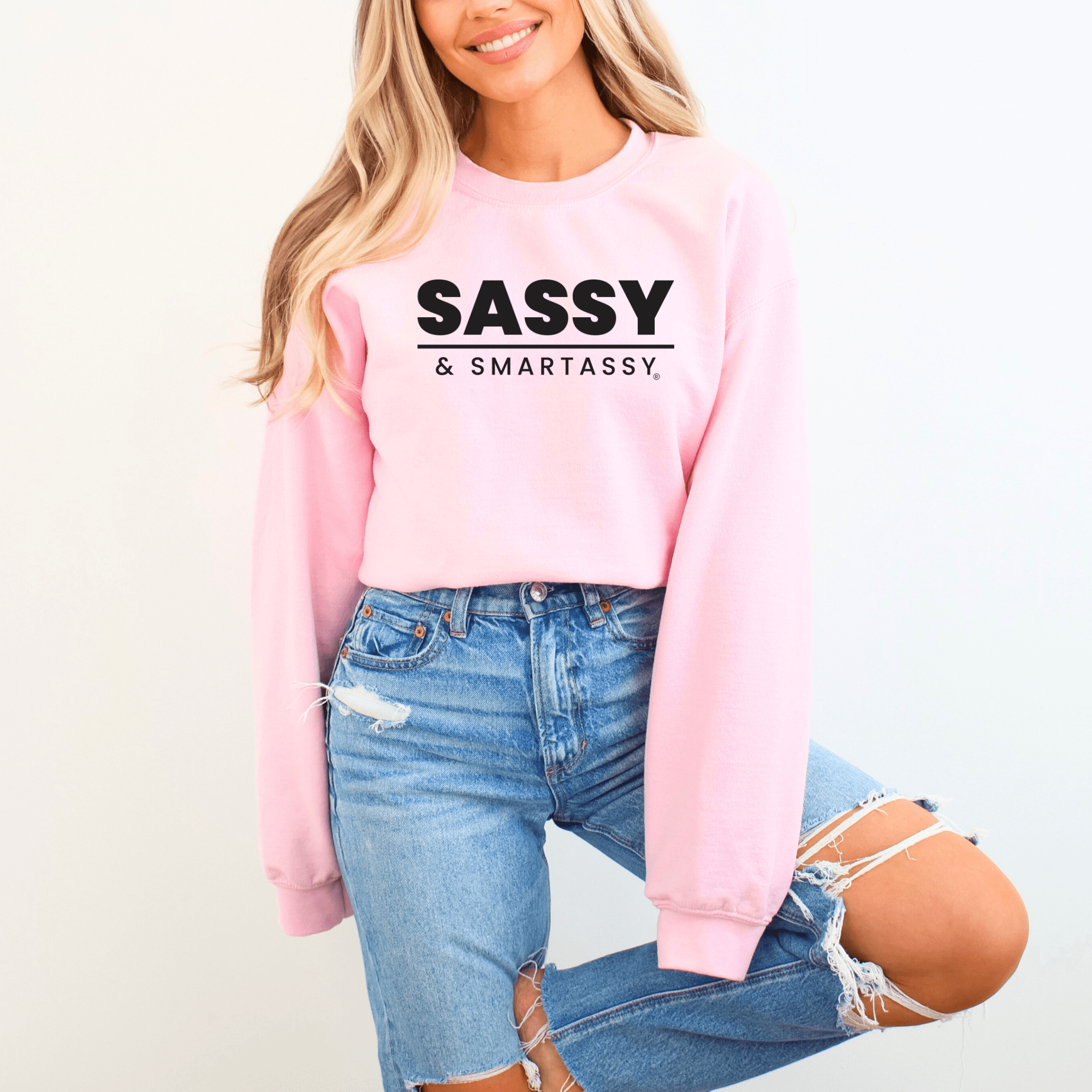 Image of Bold & Full of Sass: Sassy & Smartassy® Women's Sweatshirt - Funny Graphic Tee by Sasshole® Clothing