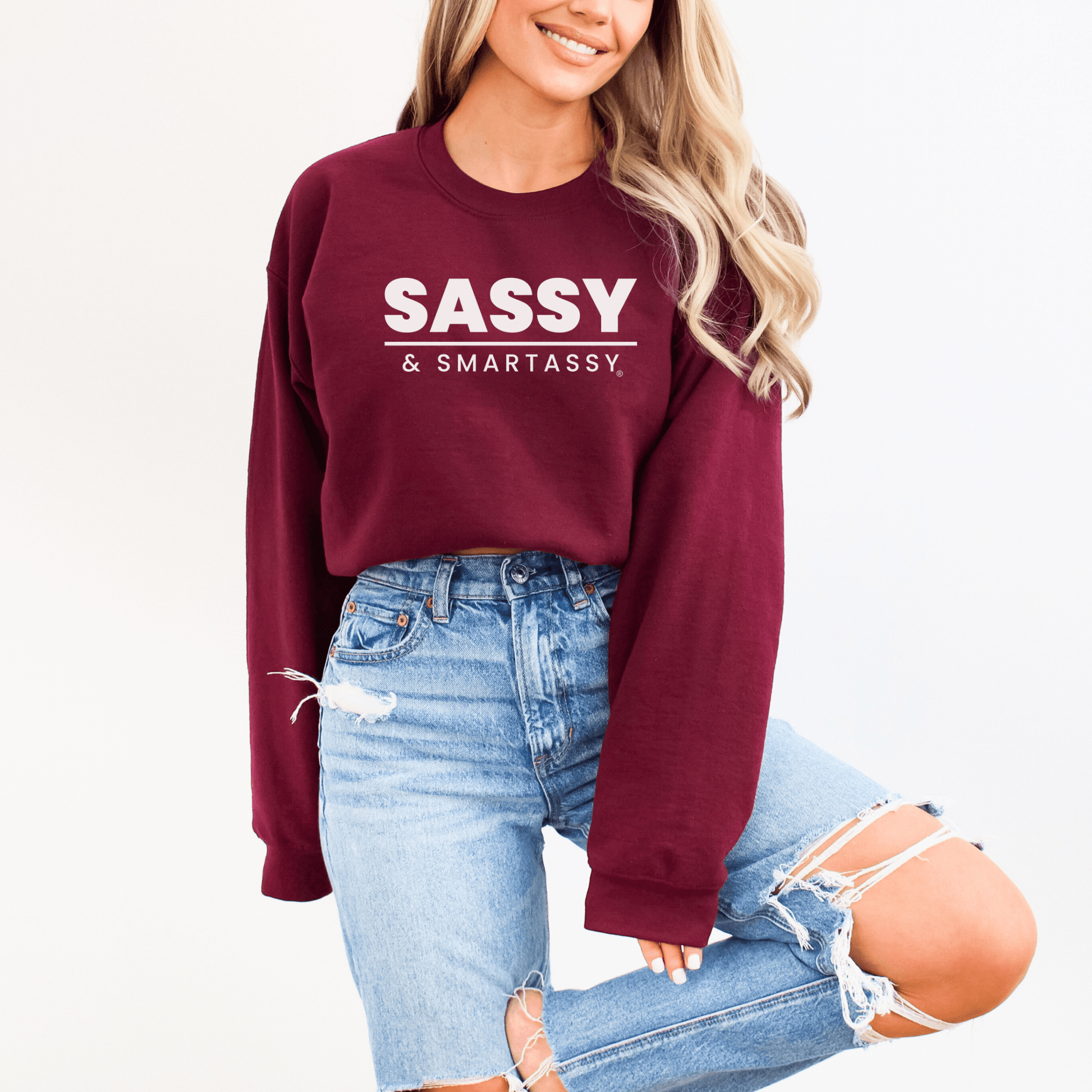Bold & Full of Sass: Sassy & Smartassy® Women's Sweatshirt - Funny Graphic Tee by Sasshole® Clothing