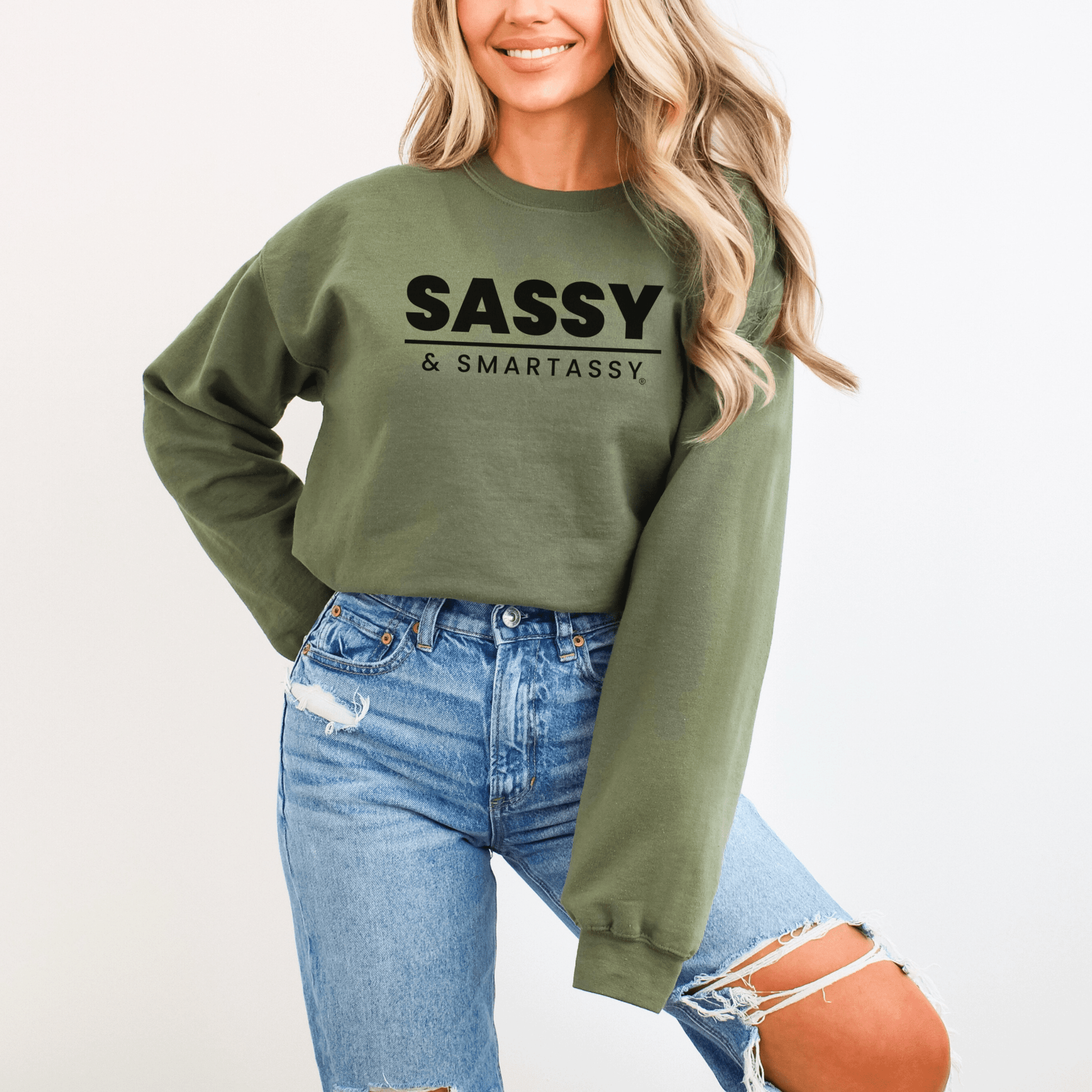 Bold & Full of Sass: Sassy & Smartassy® Women's Sweatshirt - Funny Graphic Tee by Sasshole® Clothing
