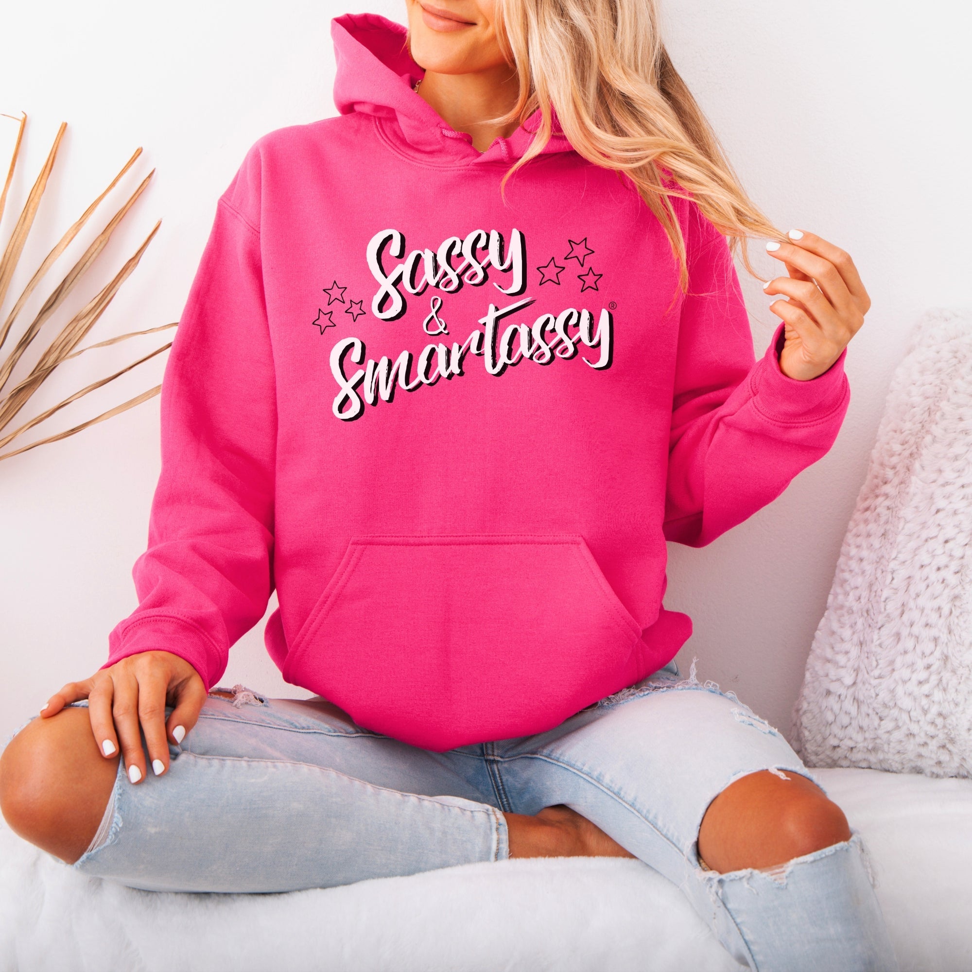 Image of Brains & Bold Energy – Women’s Hoodie | Funny Graphic Hoodie | Sassy & Smartassy™ - Funny Graphic Tee by Sasshole® Clothing