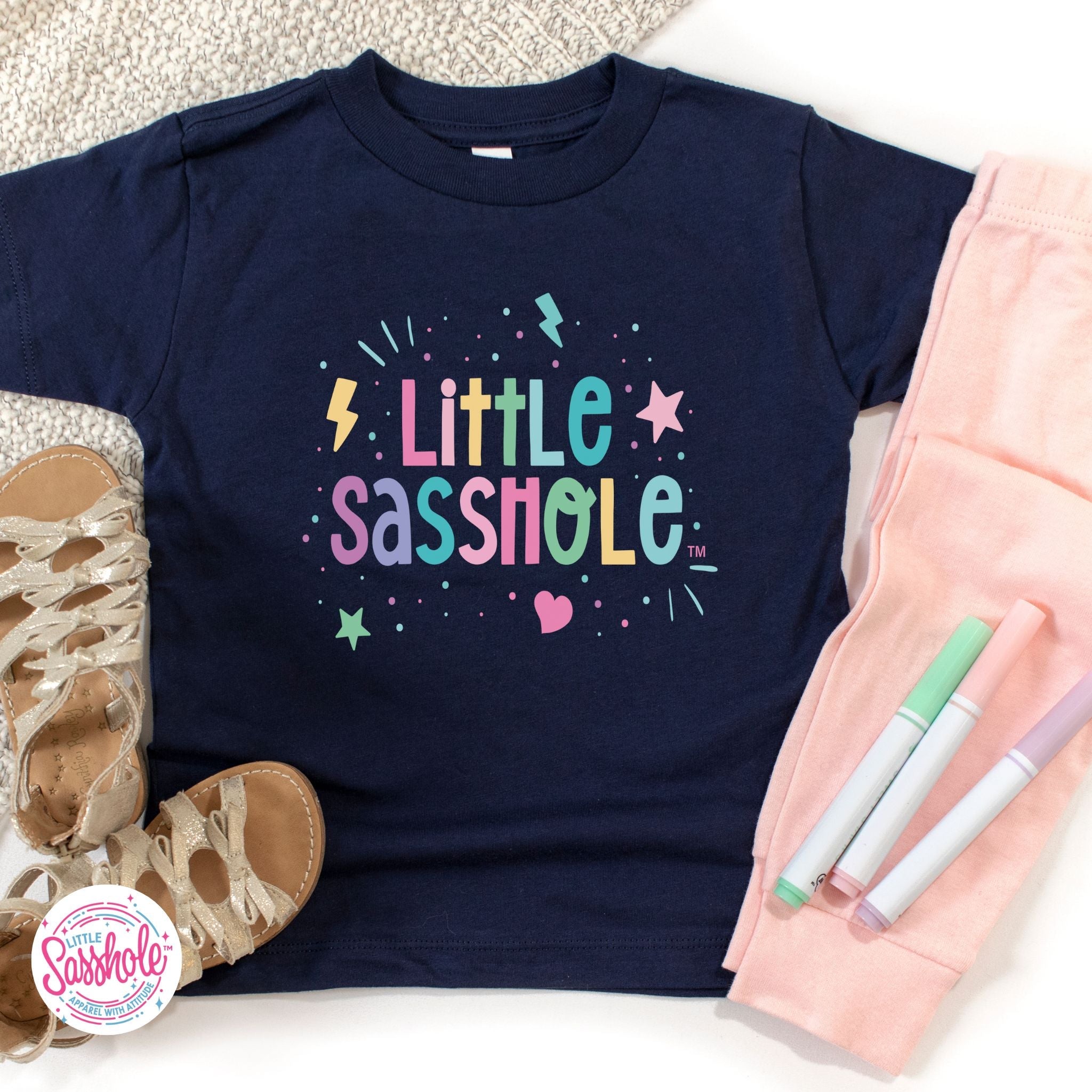 Celebrate the Sass: Little Sasshole™ Toddler Girl's Tee - Funny Graphic Tee by Sasshole® Clothing