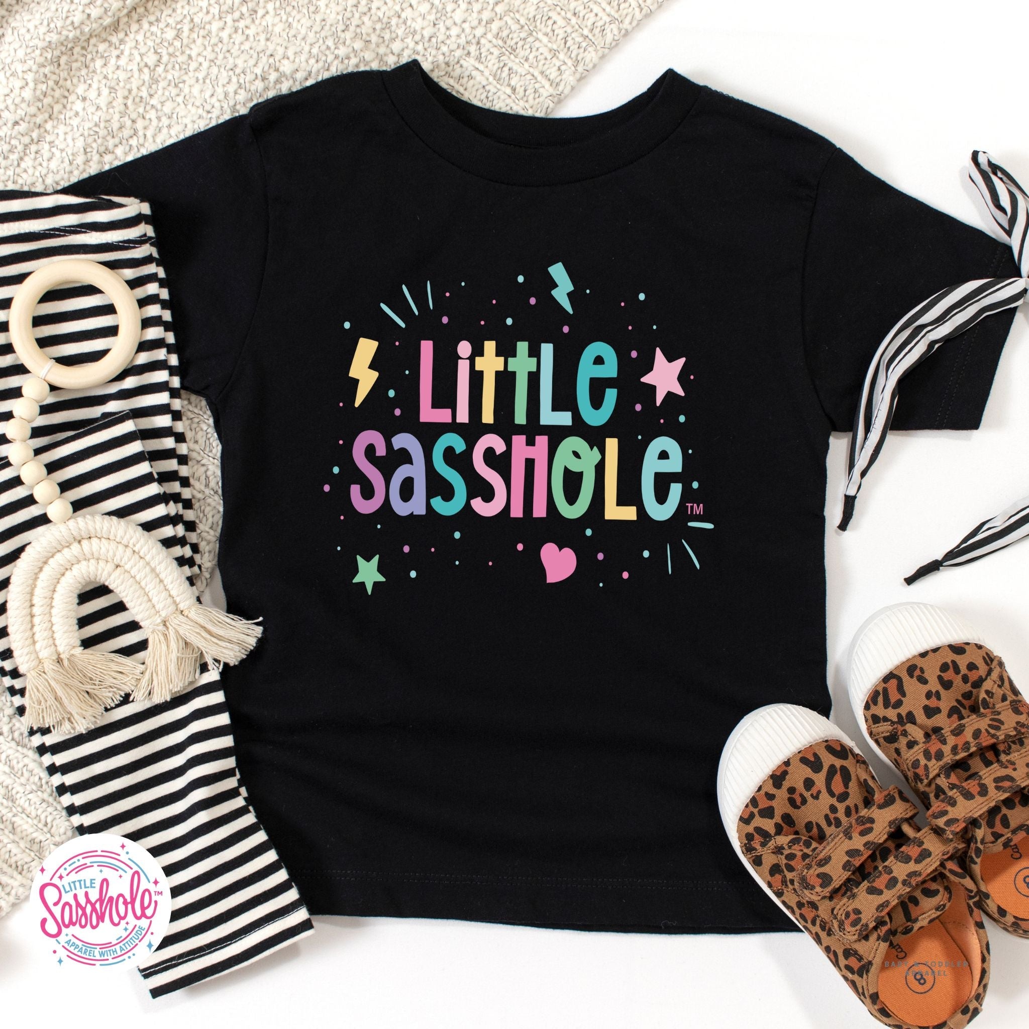 Celebrate the Sass: Little Sasshole™ Toddler Girl's Tee - Funny Graphic Tee by Sasshole® Clothing