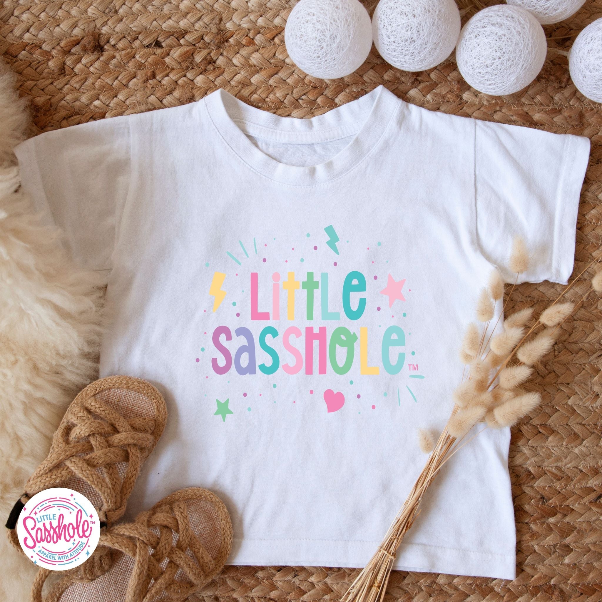 Image of Celebrate the Sass: Little Sasshole™ Toddler Girl's Tee - Funny Graphic Tee by Sasshole® Clothing
