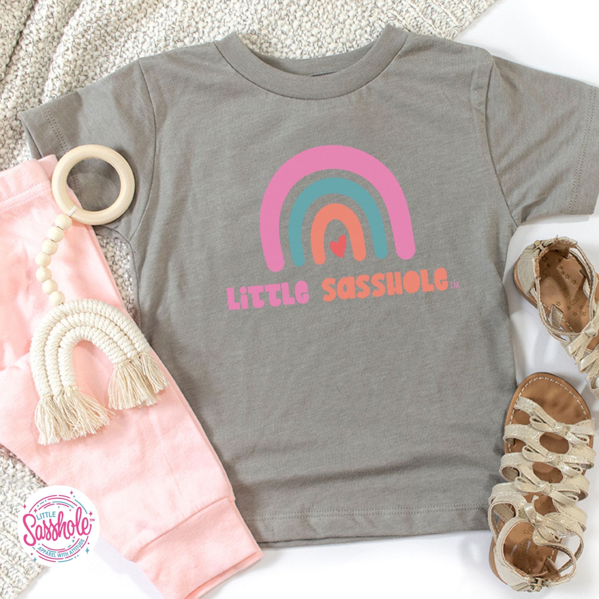 Chasing Rainbows: Little Sasshole™ Toddler Girl's T-Shirt - Funny Graphic Tee by Sasshole® Clothing