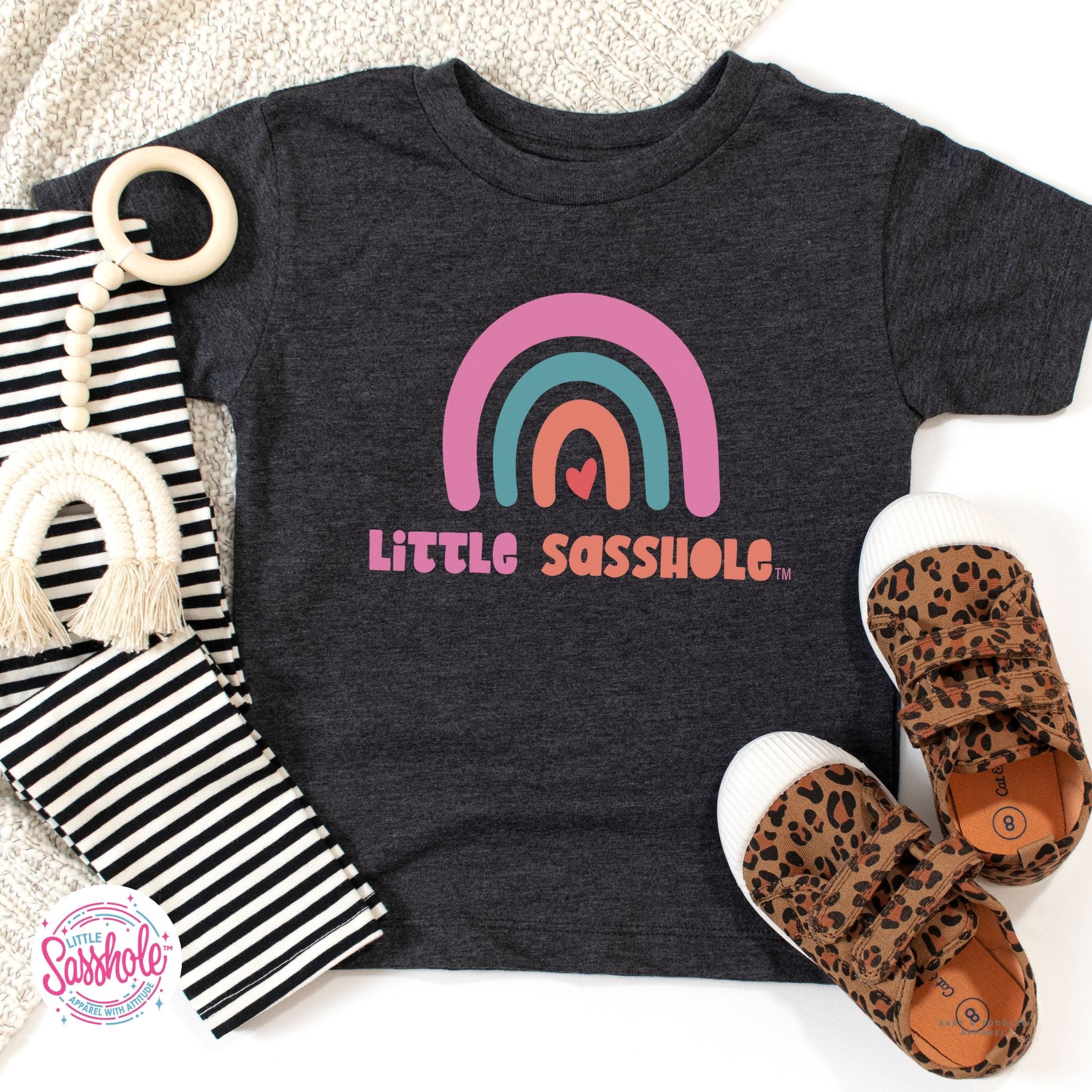 Chasing Rainbows: Little Sasshole™ Toddler Girl's T-Shirt - Funny Graphic Tee by Sasshole® Clothing