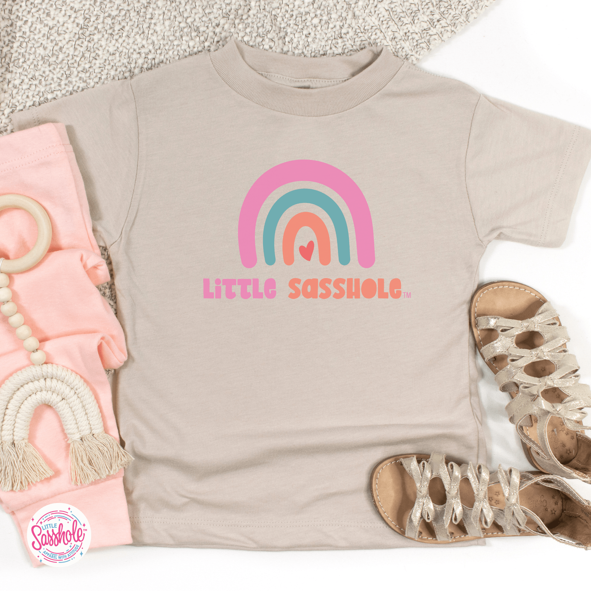 Chasing Rainbows: Little Sasshole™ Toddler Girl's T-Shirt - Funny Graphic Tee by Sasshole® Clothing