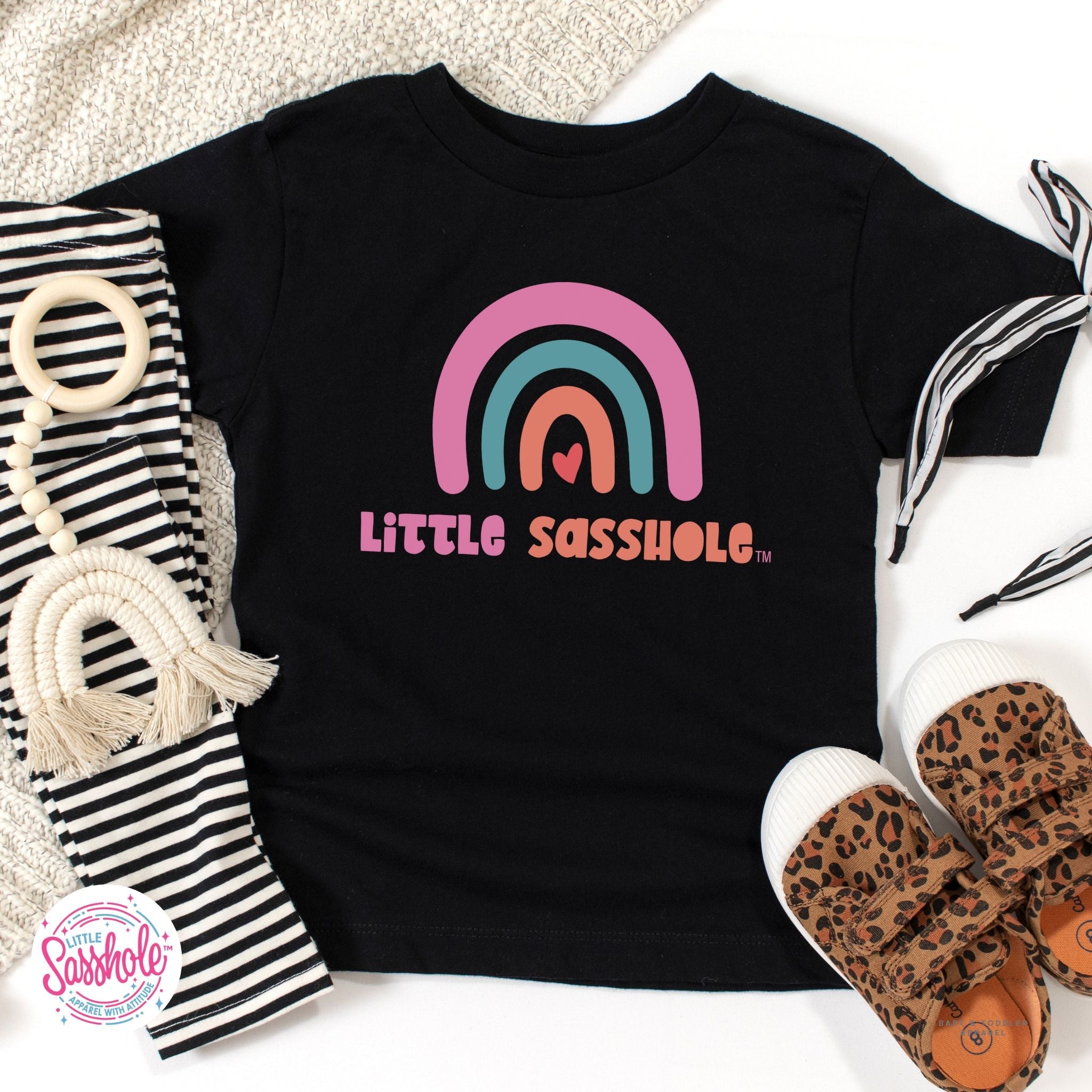Chasing Rainbows: Little Sasshole™ Toddler Girl's T-Shirt - Funny Graphic Tee by Sasshole® Clothing