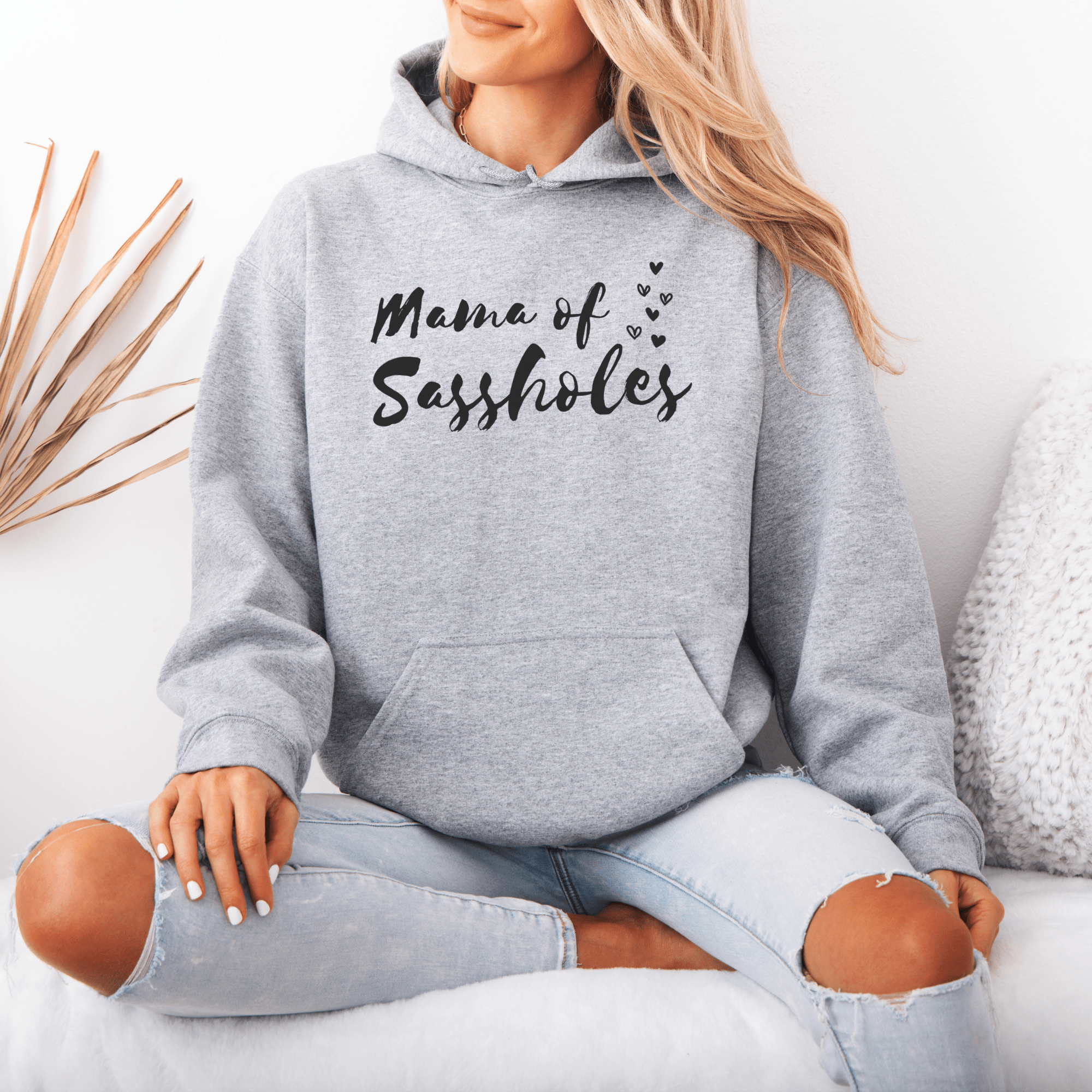 Chief Sass Officer: Mama of Sassholes Women's Pullover Hoodie - Funny Graphic Tee by Sasshole® Clothing