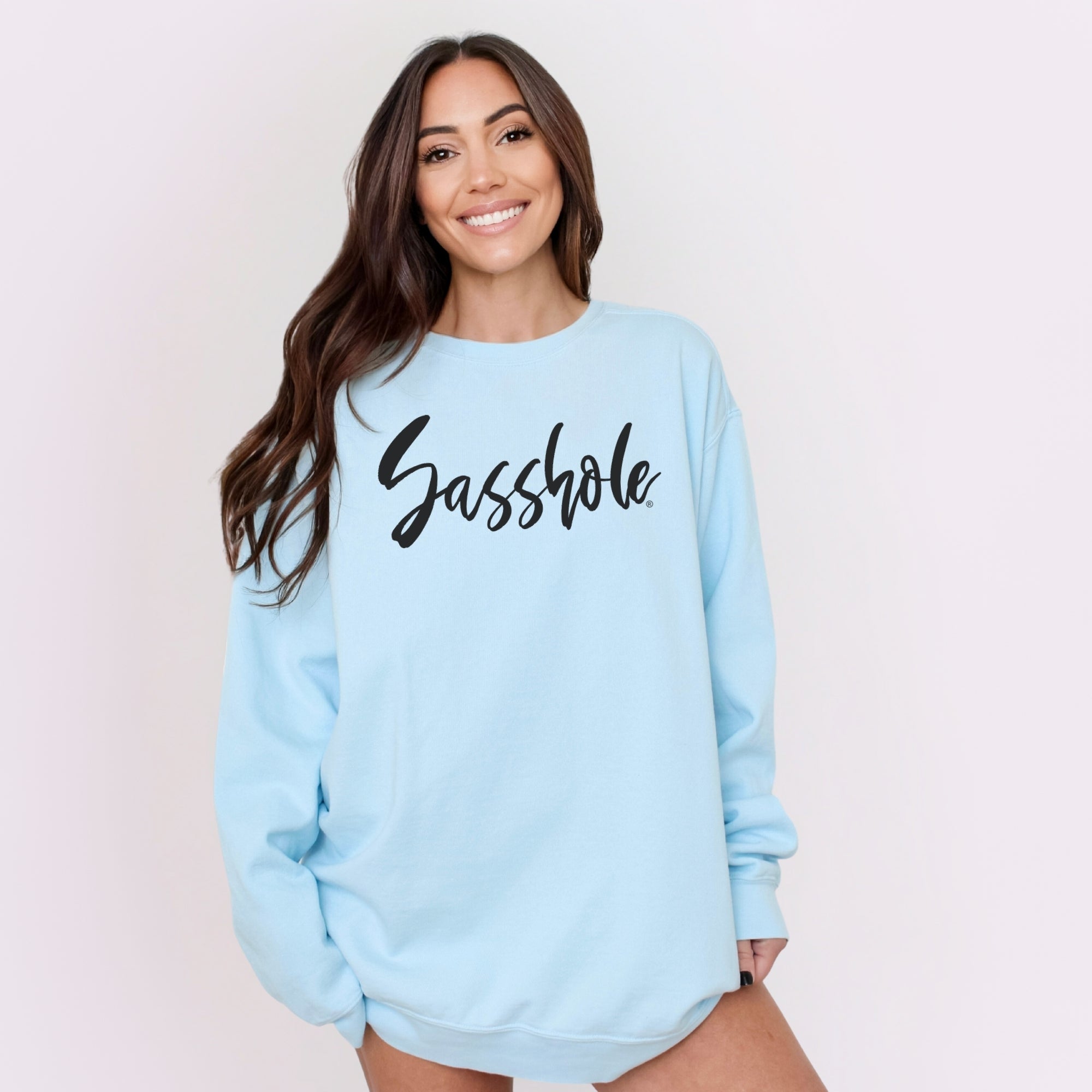 Image of Classic Sasshole – Women’s Relaxed Fit Sweatshirt | Minimalist Graphic Tee | Sasshole® - Funny Graphic Tee by Sasshole® Clothing