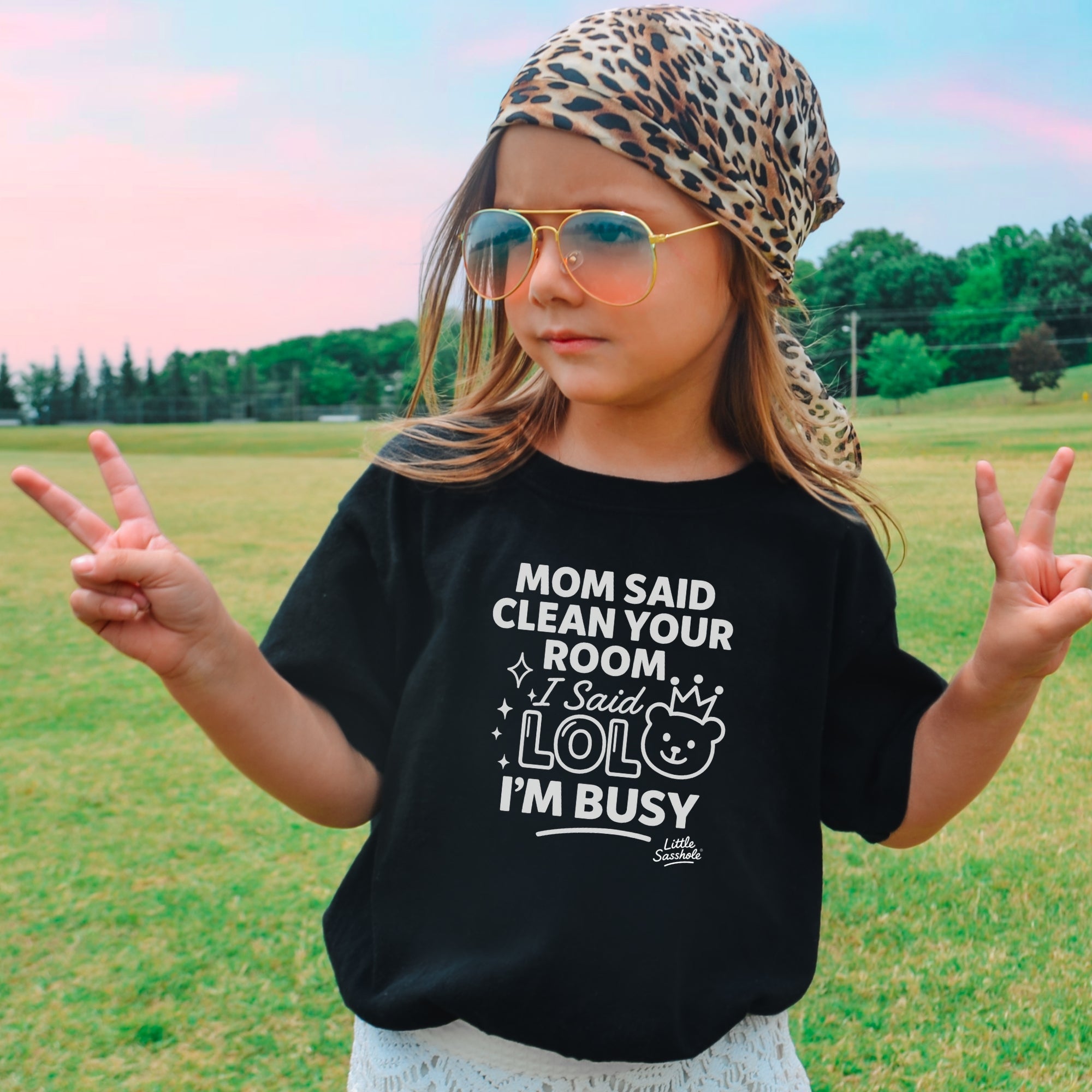 Clean Your Room LOL Im Busy Mom | Funny Toddler Shirt | Kids Graphic Tee | Little Sasshole Shirt | Sassy Toddlers - Funny Graphic Tee by Sasshole® Clothing