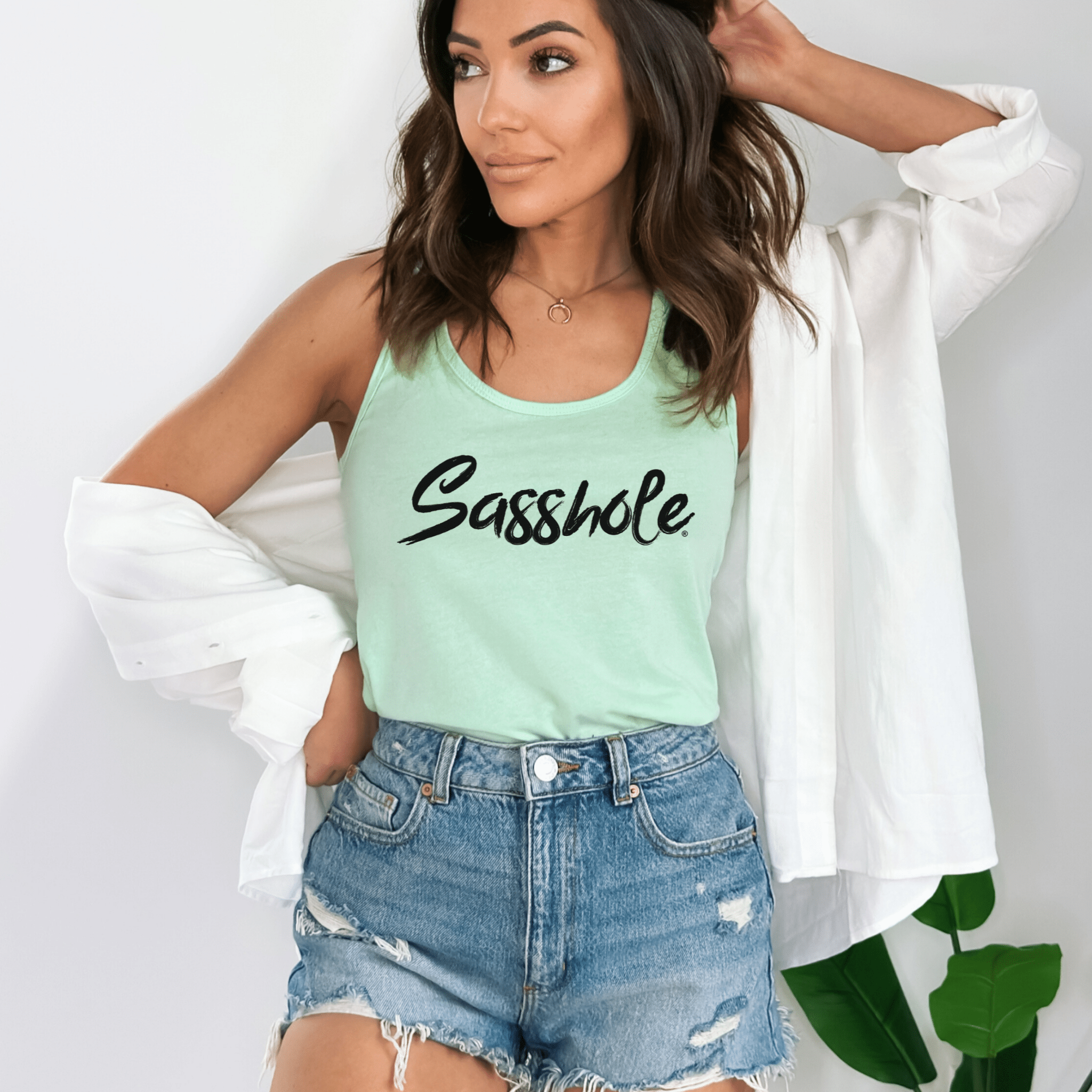 Image of Confidently Chic – Women’s Tank Top | Minimalist Graphic Tee | Sasshole® - Funny Graphic Tee by Sasshole® Clothing