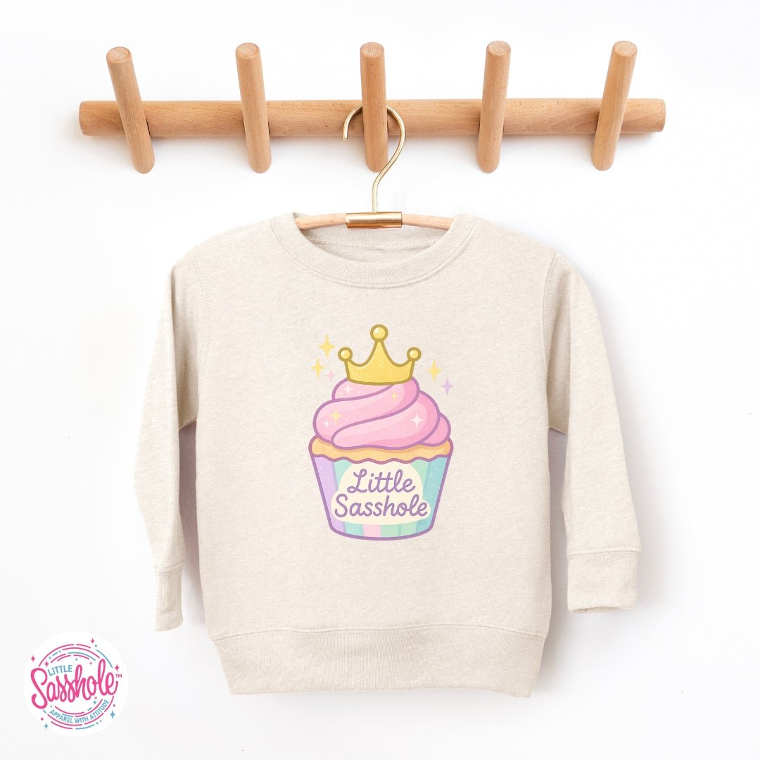 Image of “Cupcake Queen” – Little Sasshole™ Toddler Sweatshirt - Funny Graphic Tee by Sasshole® Clothing