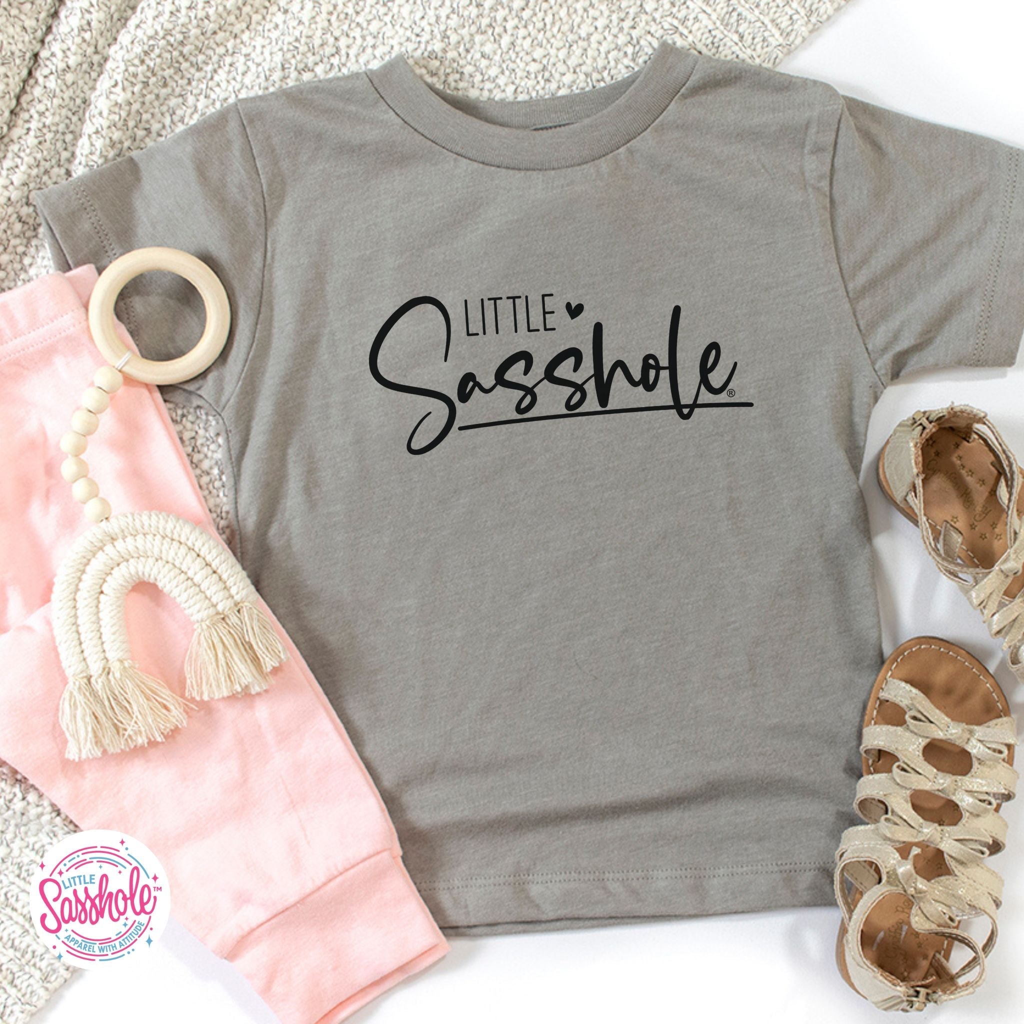 Image of Cute Confidence: Little Sasshole™ Toddler Girl's Tee - Funny Graphic Tee by Sasshole® Clothing