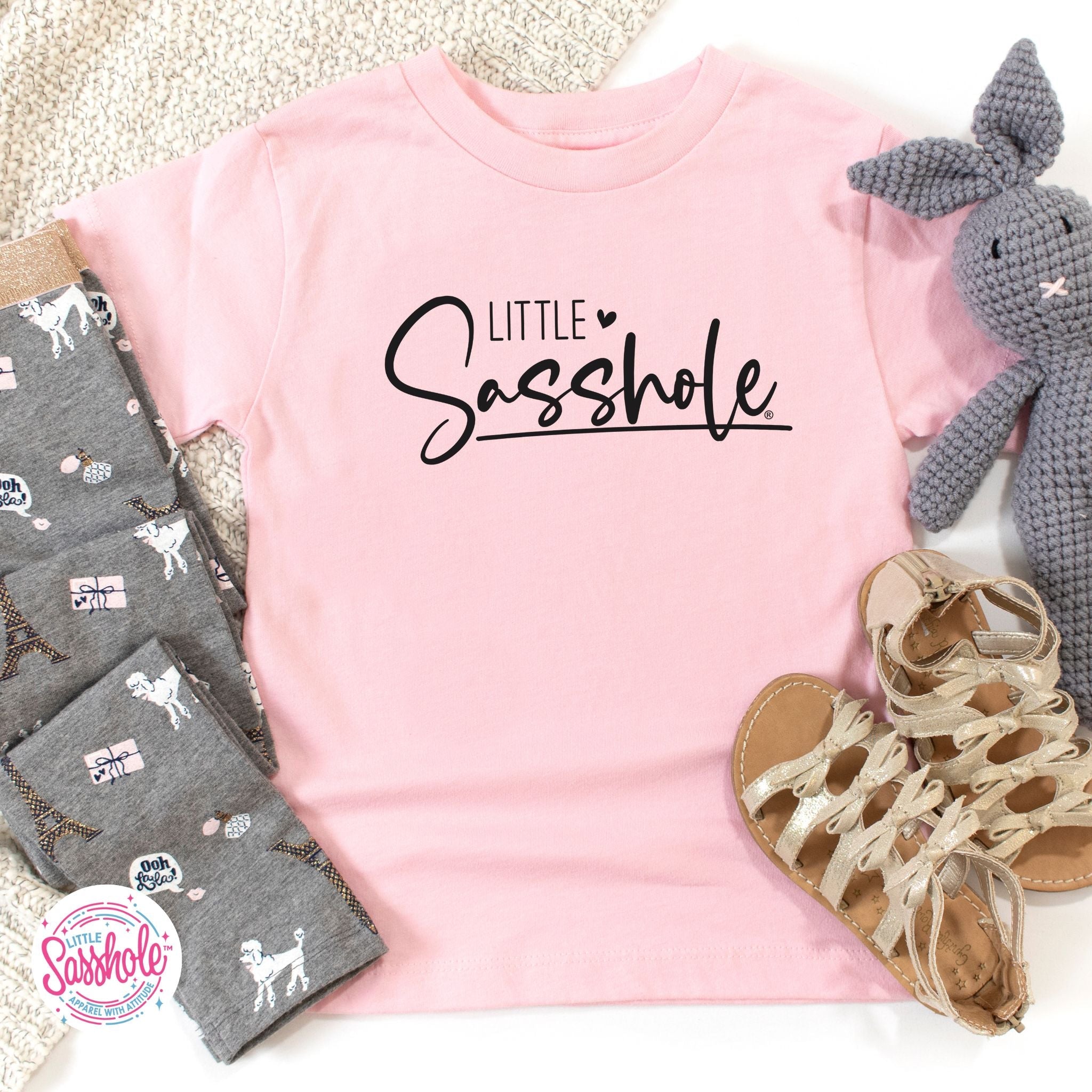 Image of Cute Confidence: Little Sasshole™ Toddler Girl's Tee - Funny Graphic Tee by Sasshole® Clothing