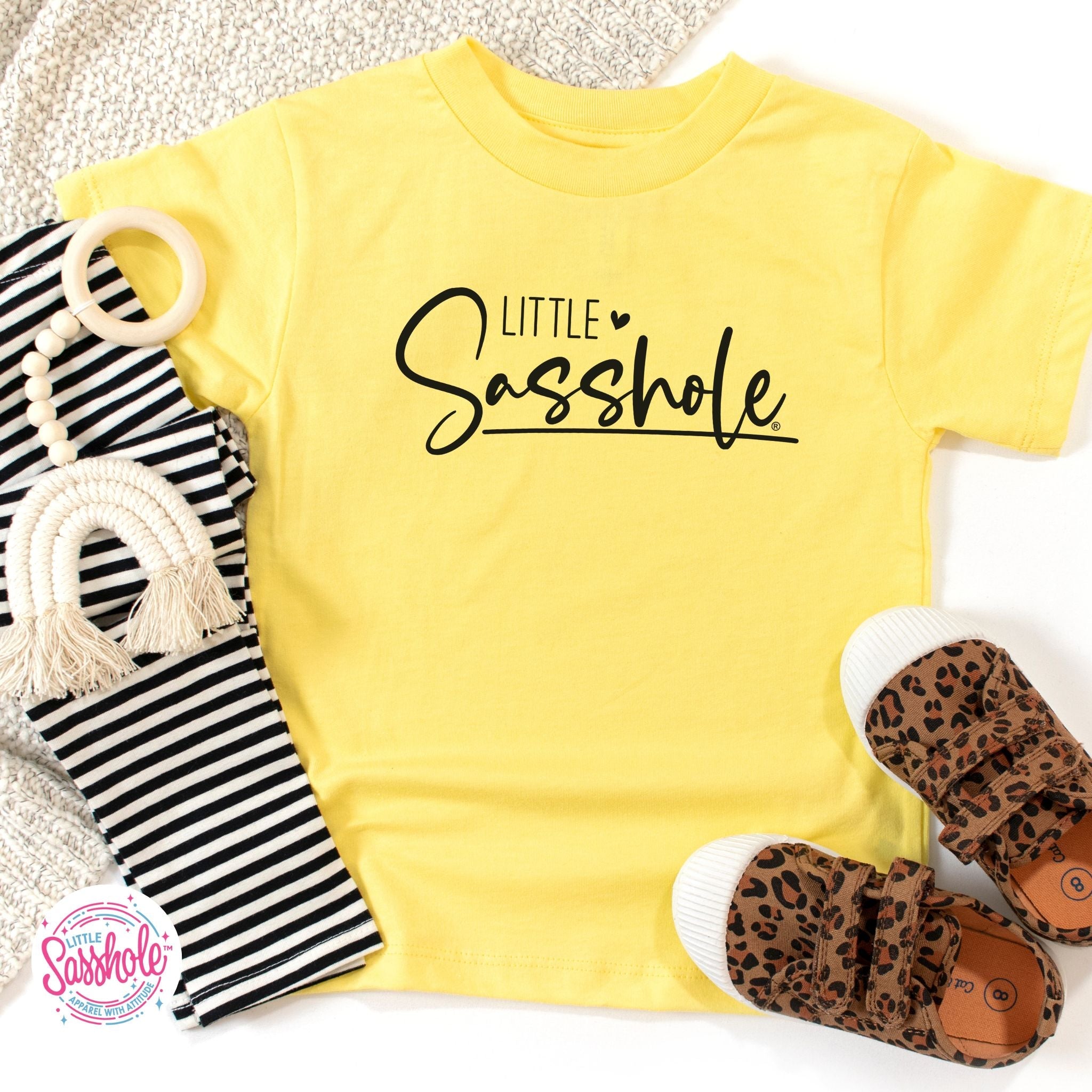 Cute Confidence: Little Sasshole™ Toddler Girl's Tee - Funny Graphic Tee by Sasshole® Clothing
