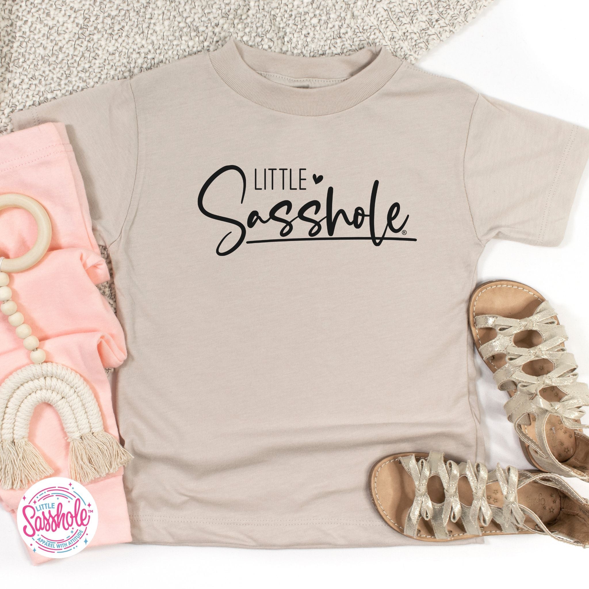 Image of Cute Confidence: Little Sasshole™ Toddler Girl's Tee - Funny Graphic Tee by Sasshole® Clothing