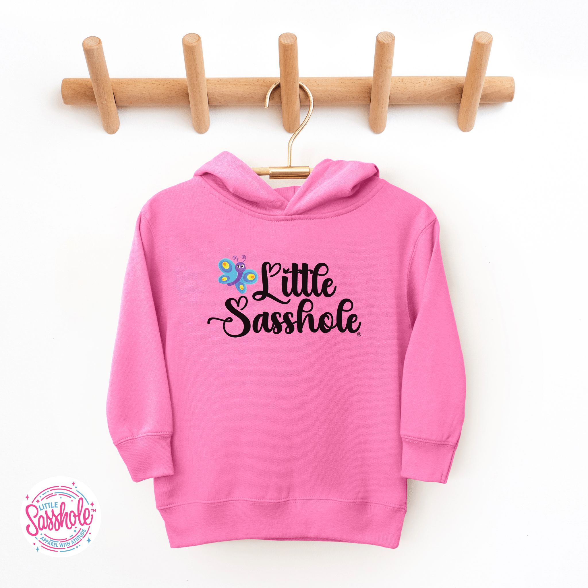 Image of Cute & Sassy Butterfly: Little Sasshole® Toddler Hoodies - Funny Graphic Tee by Sasshole® Clothing