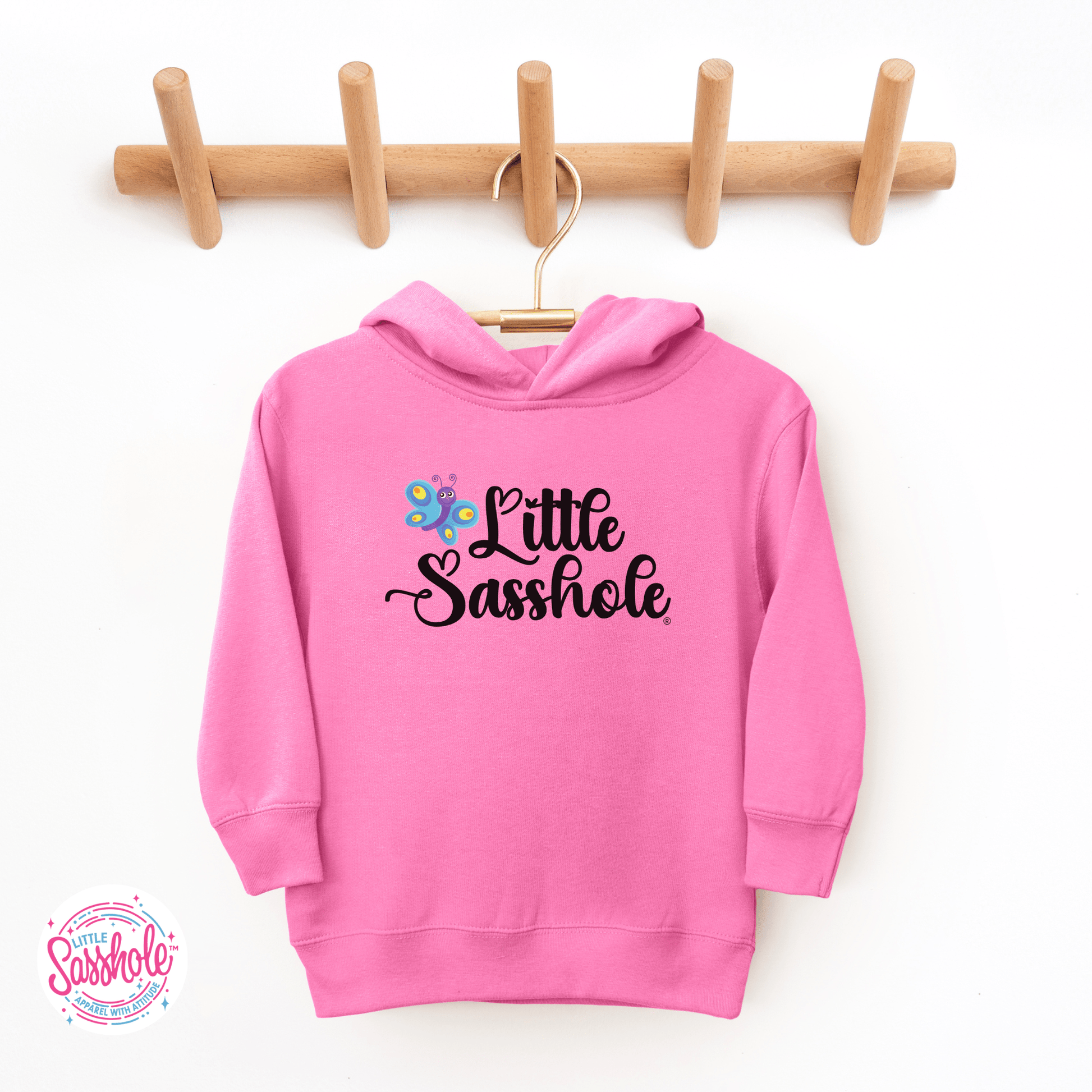 Cute & Sassy Butterfly: Little Sasshole® Toddler Hoodies - Funny Graphic Tee by Sasshole® Clothing